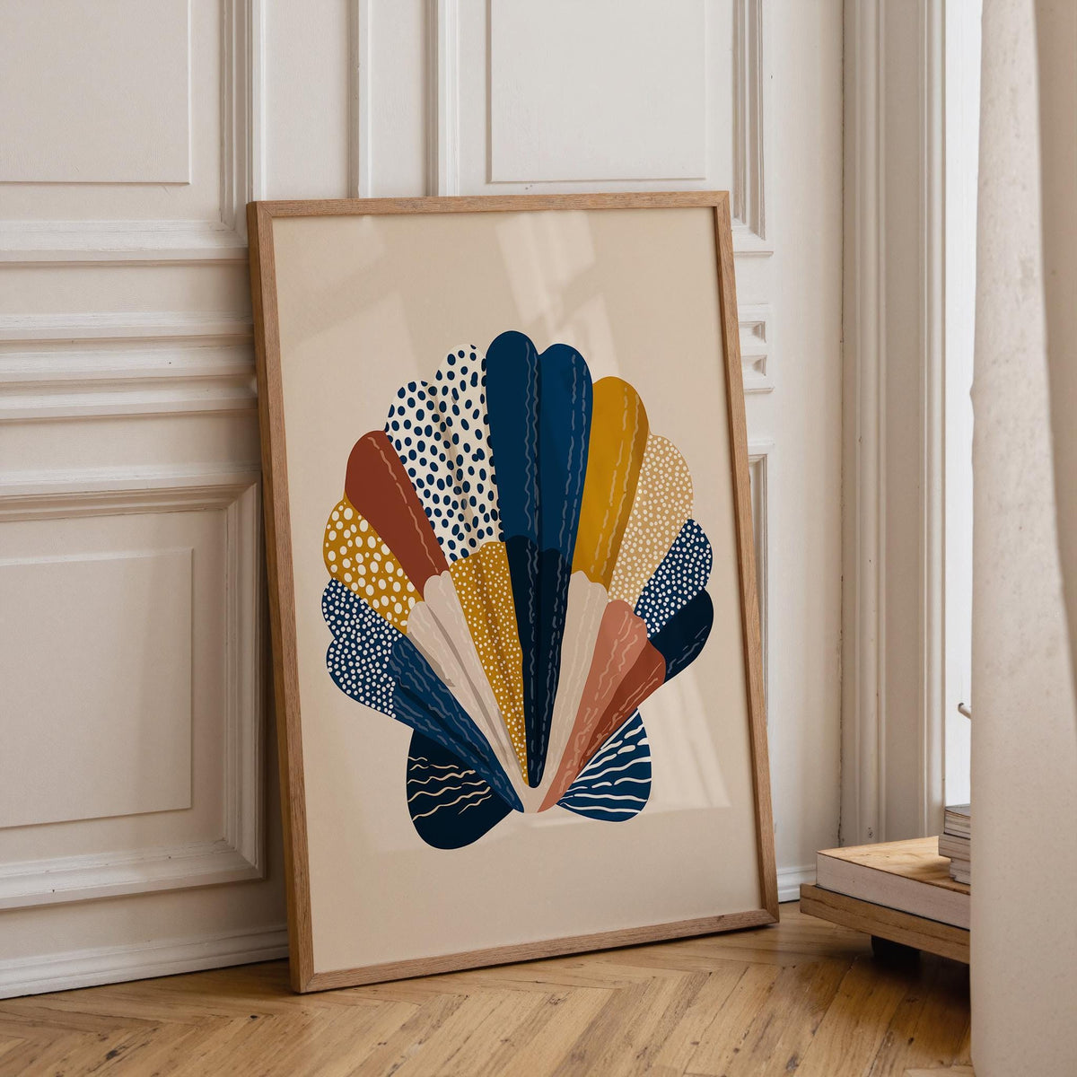 Abstract Seashell Print, Coastal Boho Wall Art, Modern Beach House Decor by The Wall Art Studio - physical