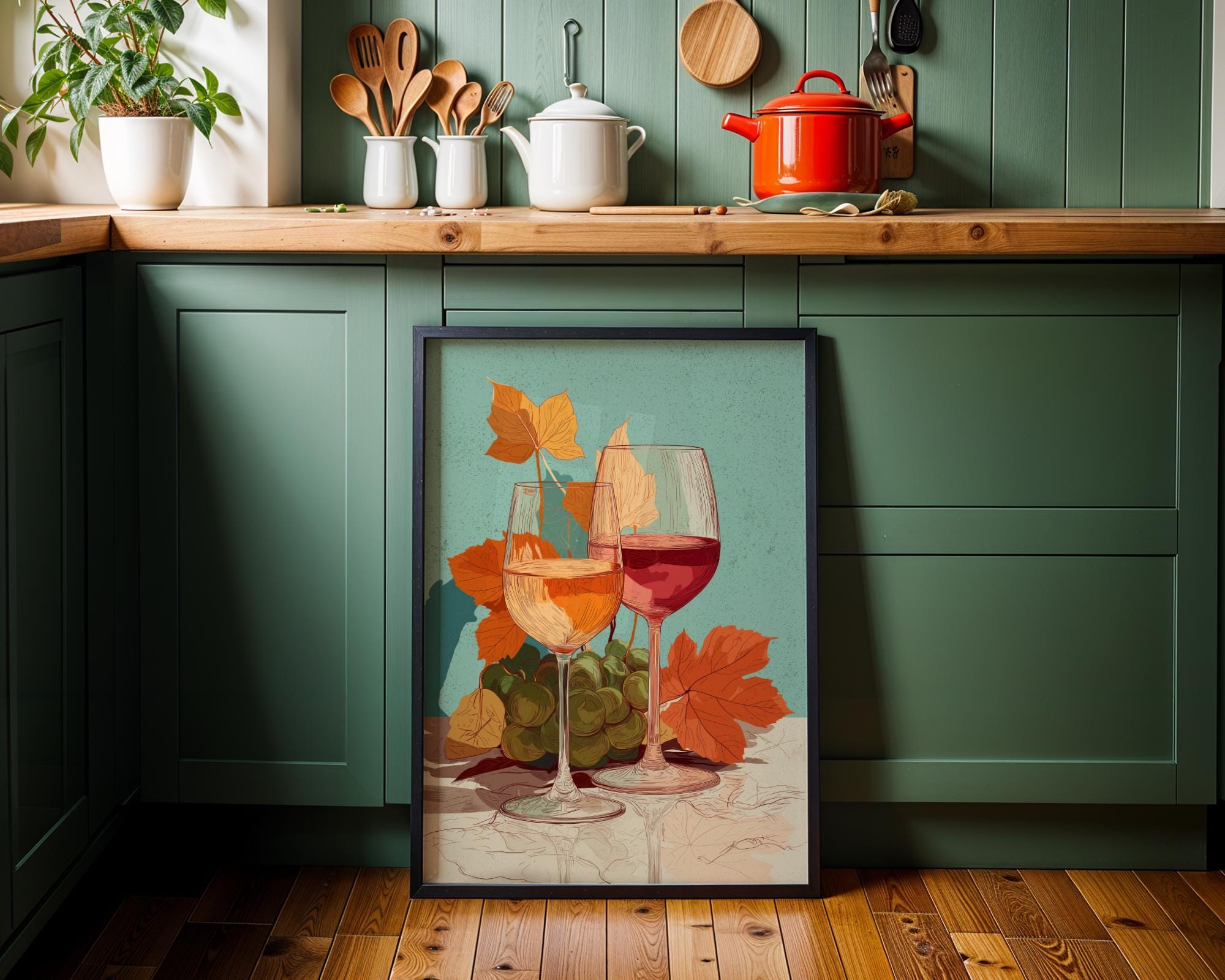 Autumn Wine Bottle Print 16
