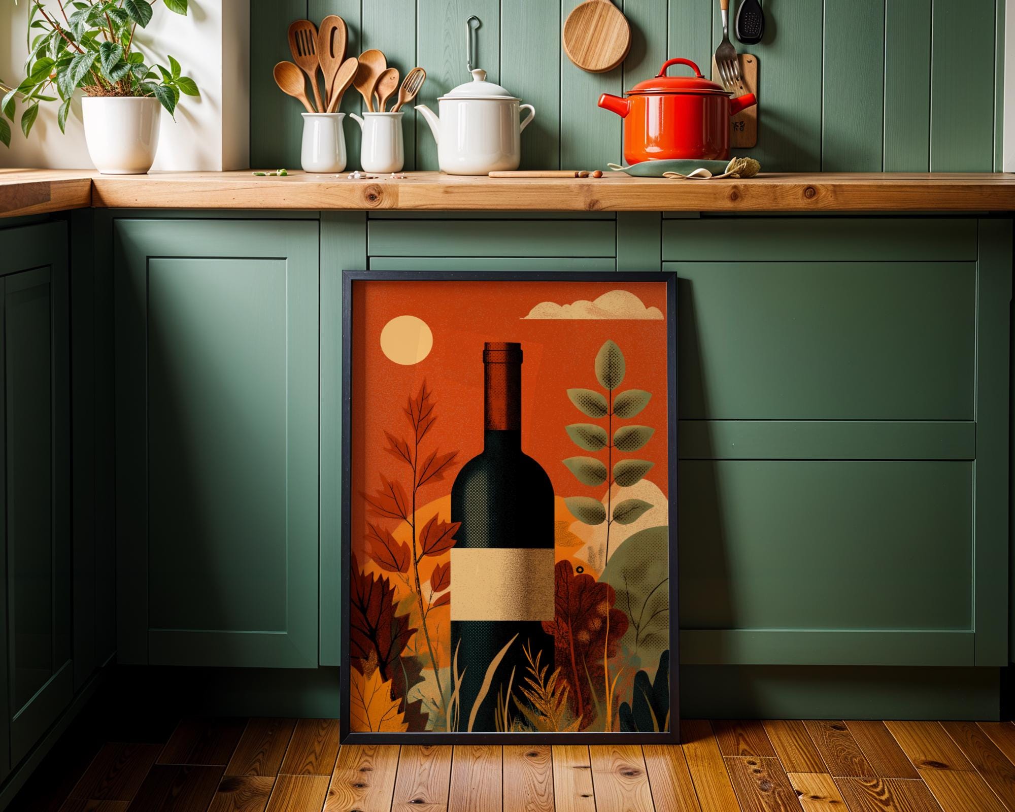 Autumn Wine Bottle Print 9