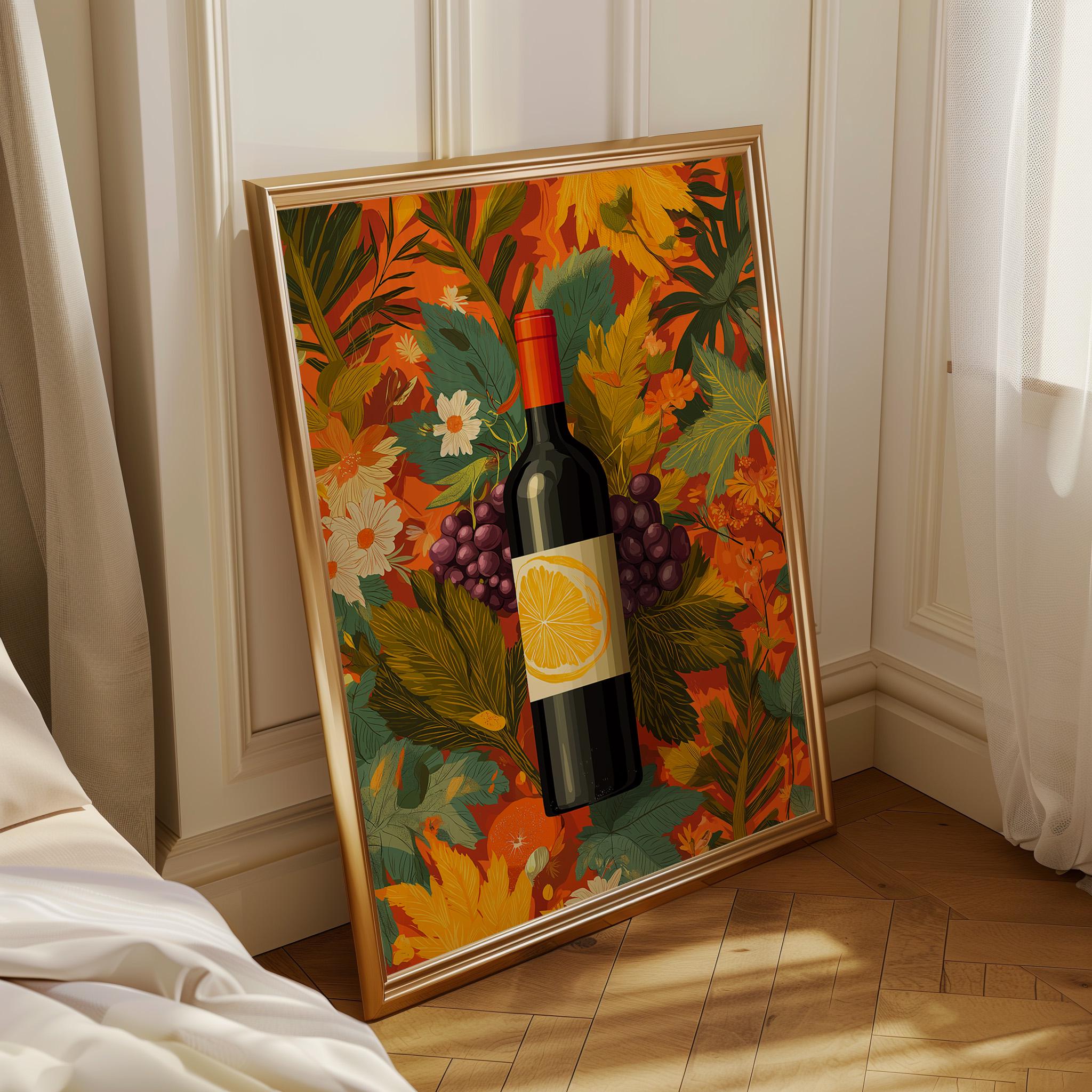 Autumn Wine Bottle Print 5