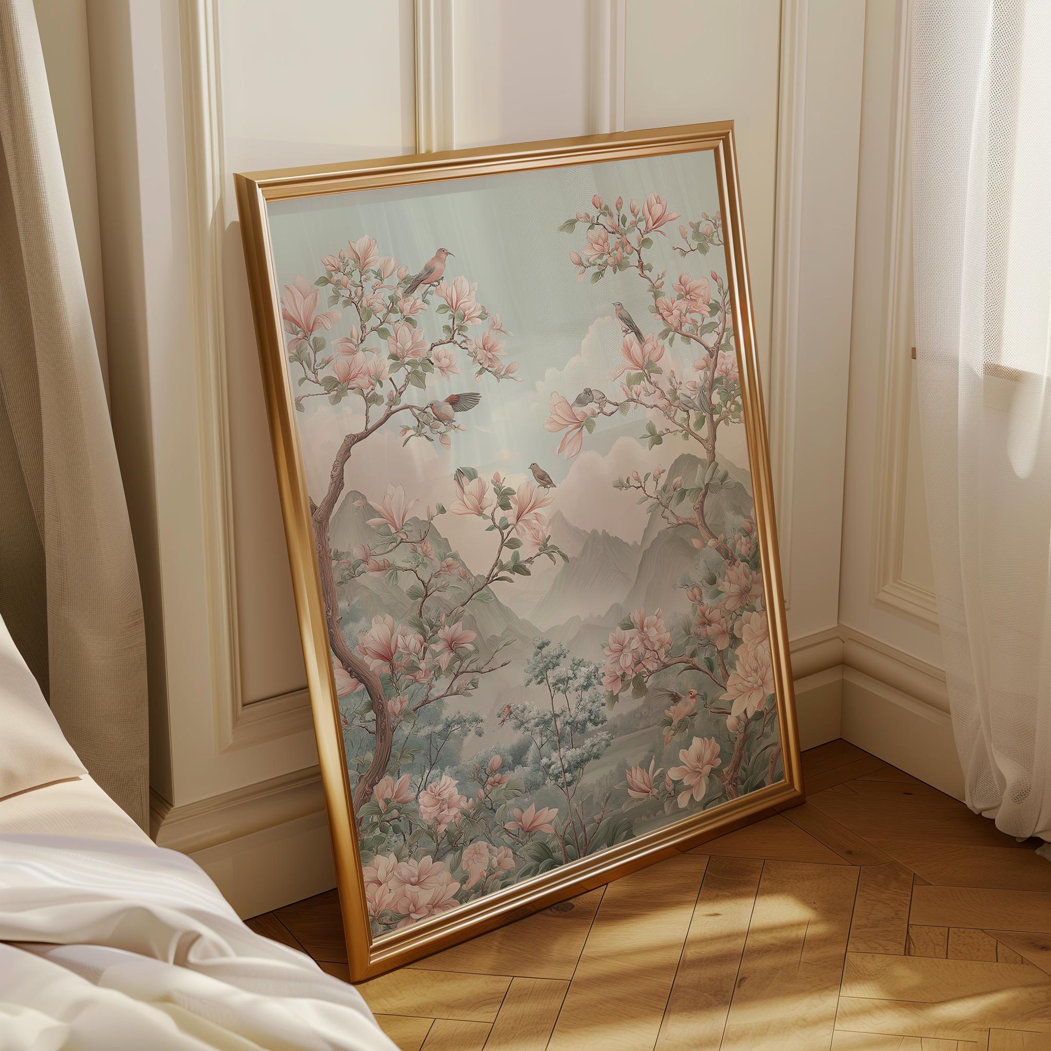 Chinoiserie Cherry Blossom Wall Art