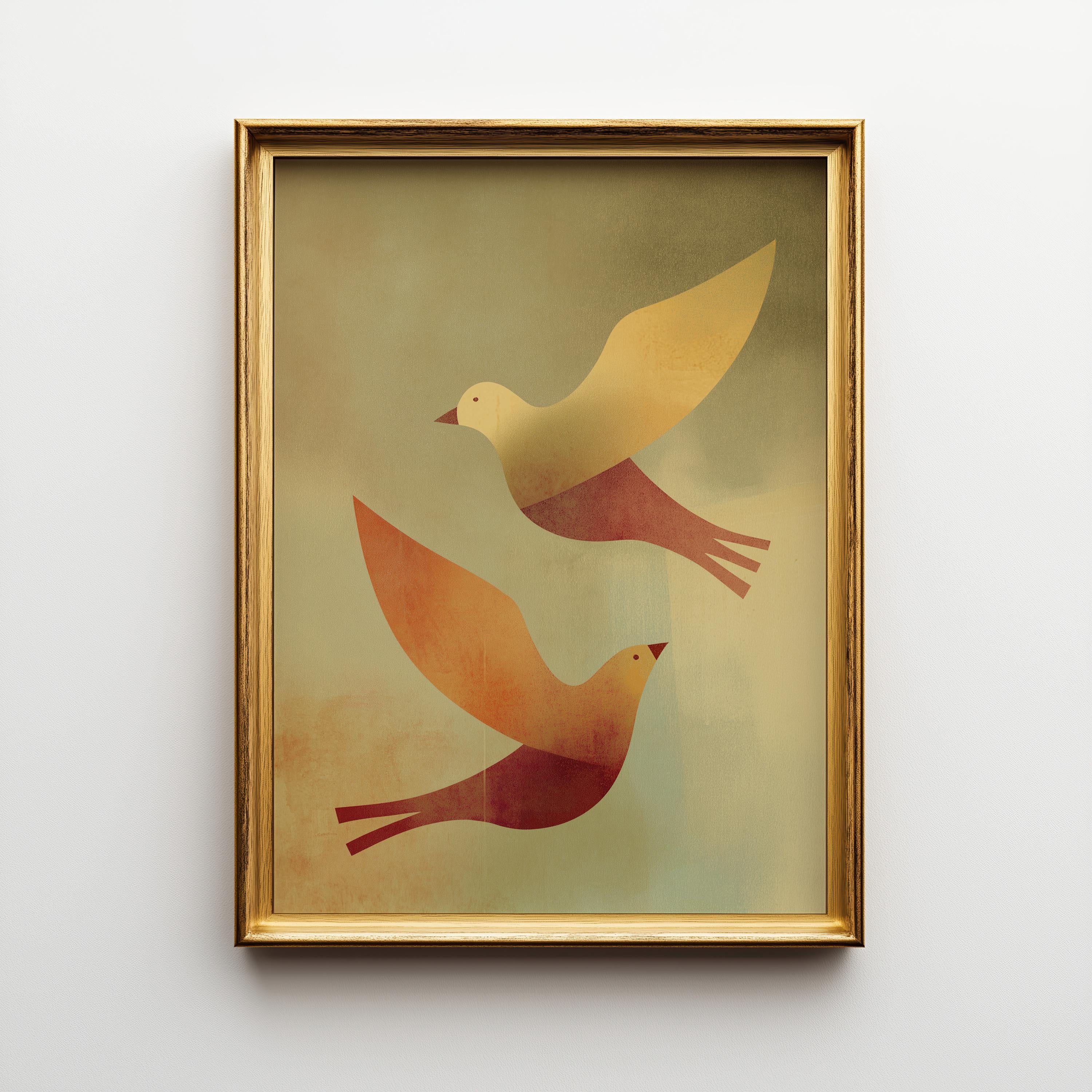 Mid Century Bird Wall Art