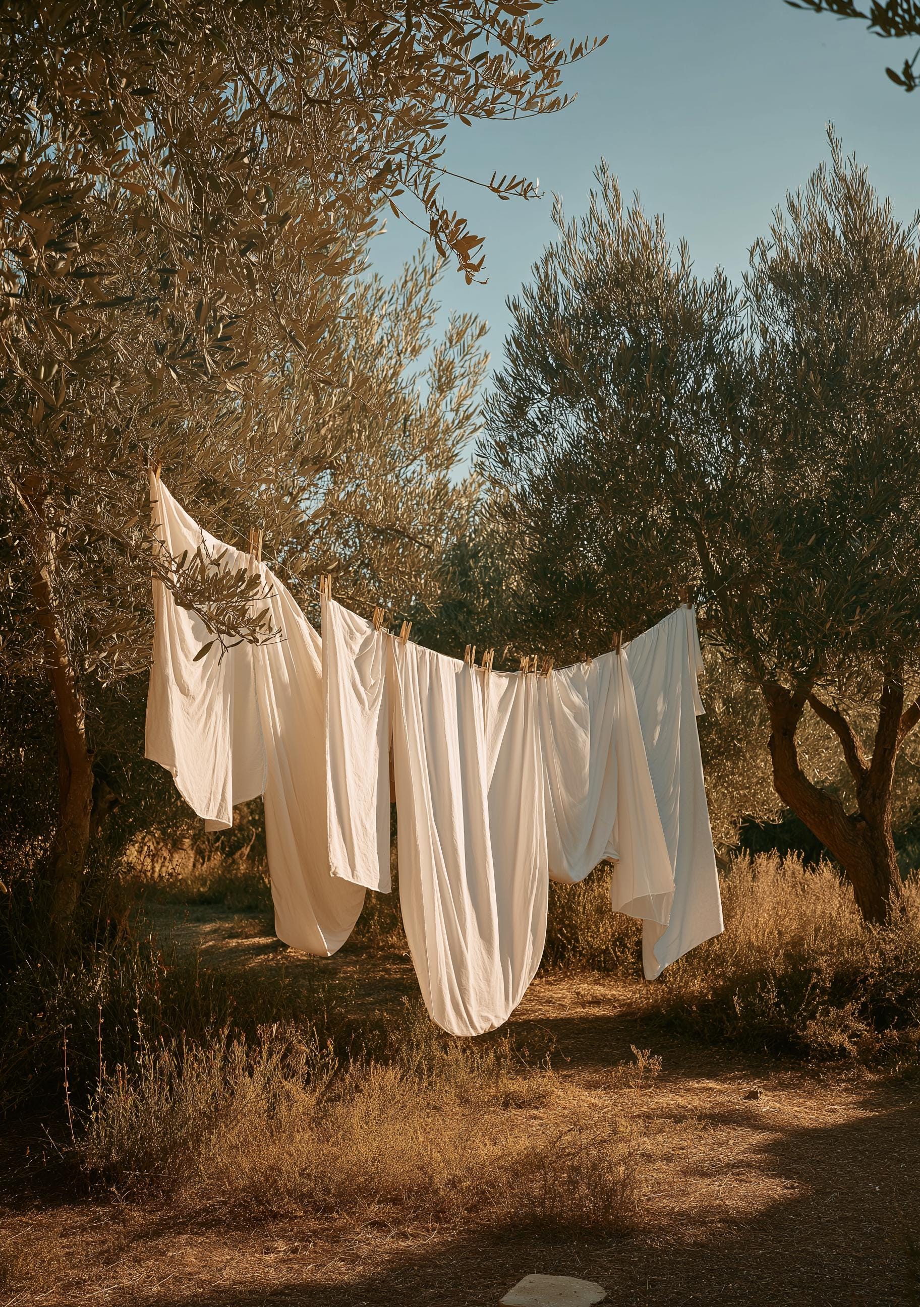 Olive Grove Neutral Farmhouse Laundry Room Wall Art Print