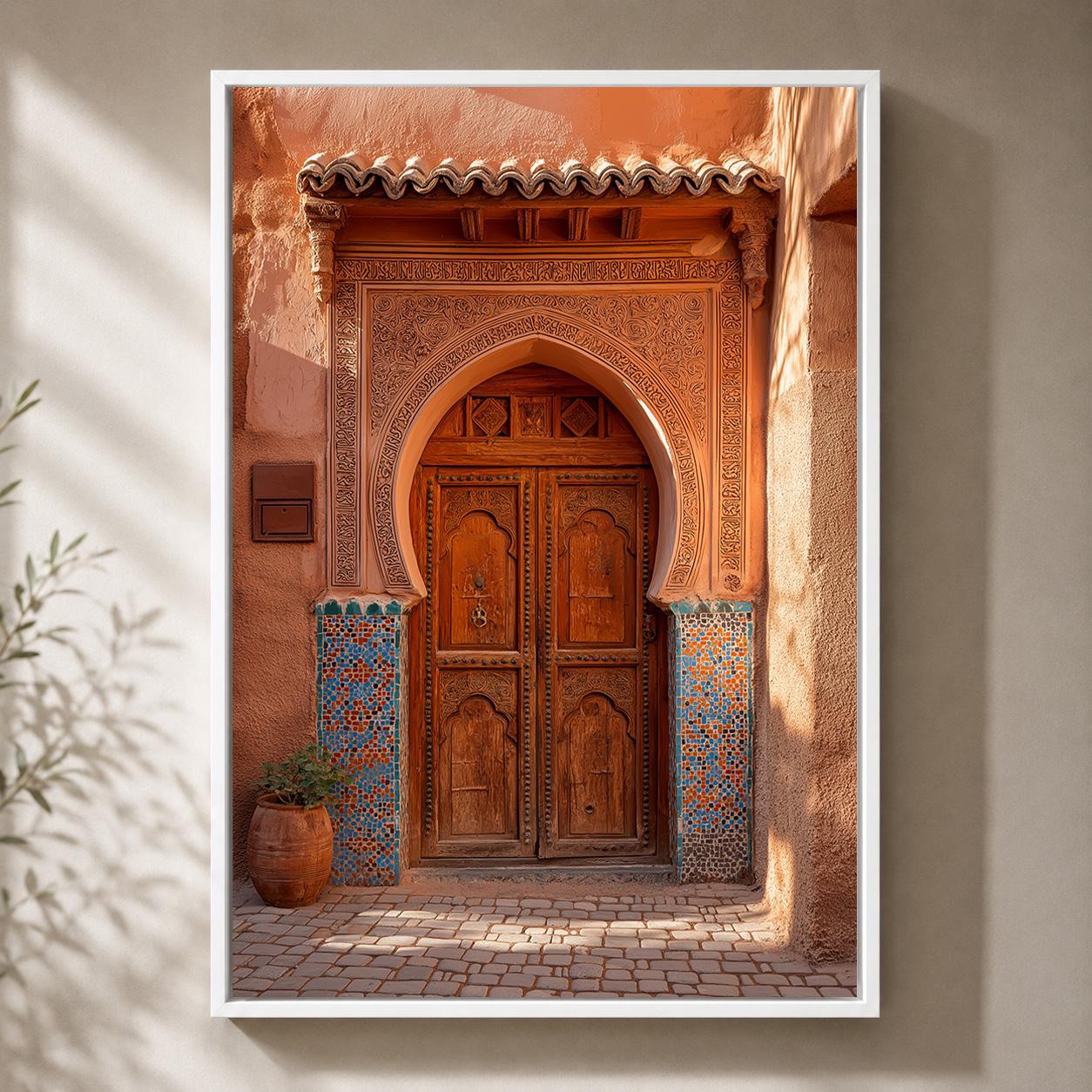 Moroccan Door Marrakech Archway Framed Canvas