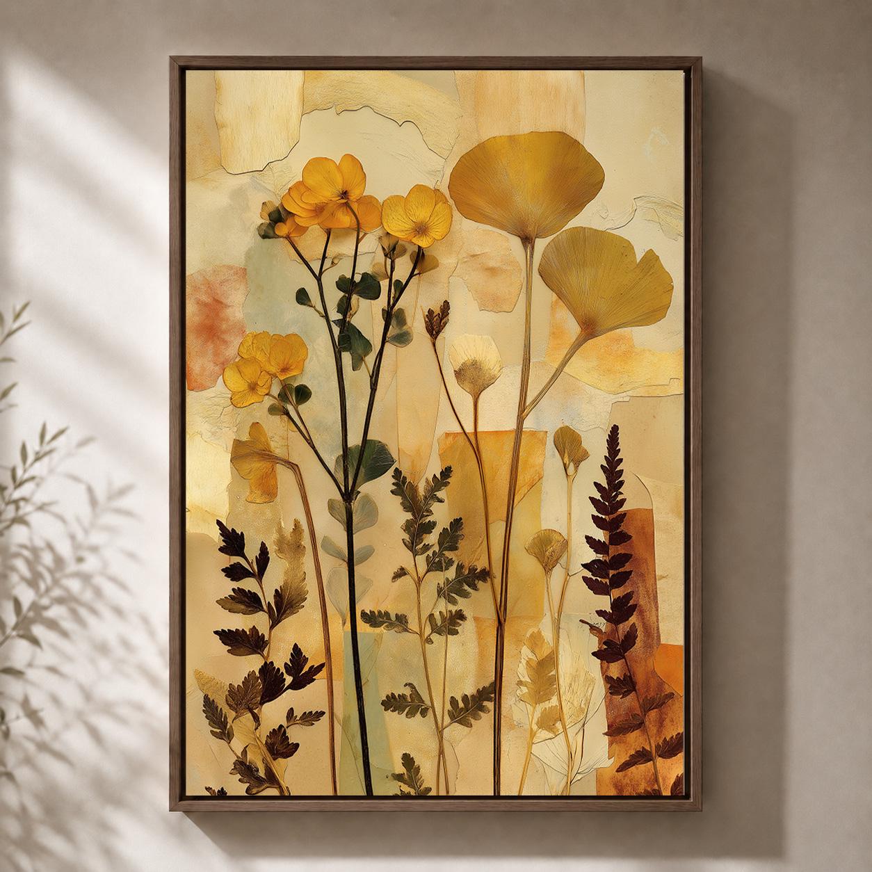 Framed Botanical Wildflower Framed Canvas