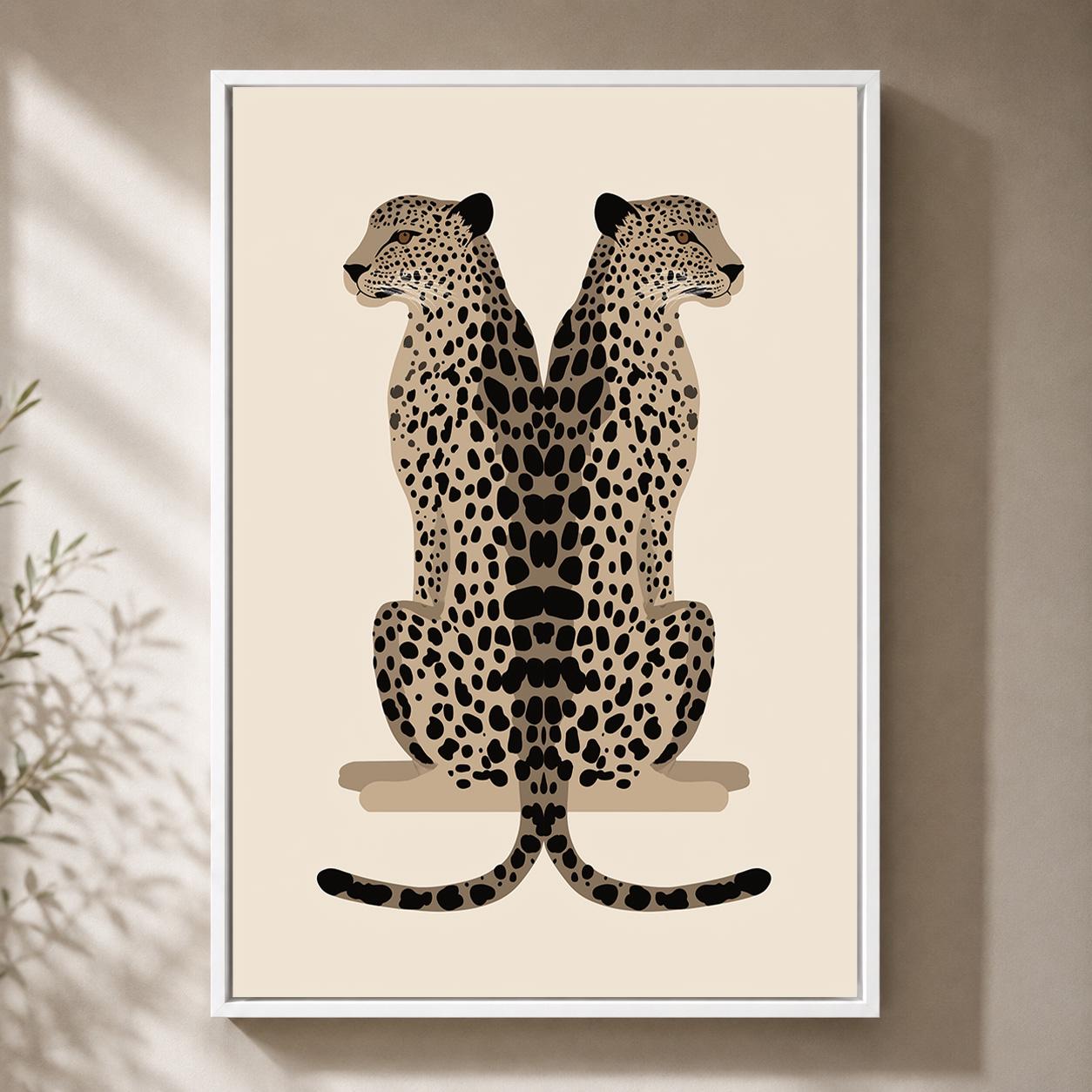 Minimalist Leopard Framed Canvas