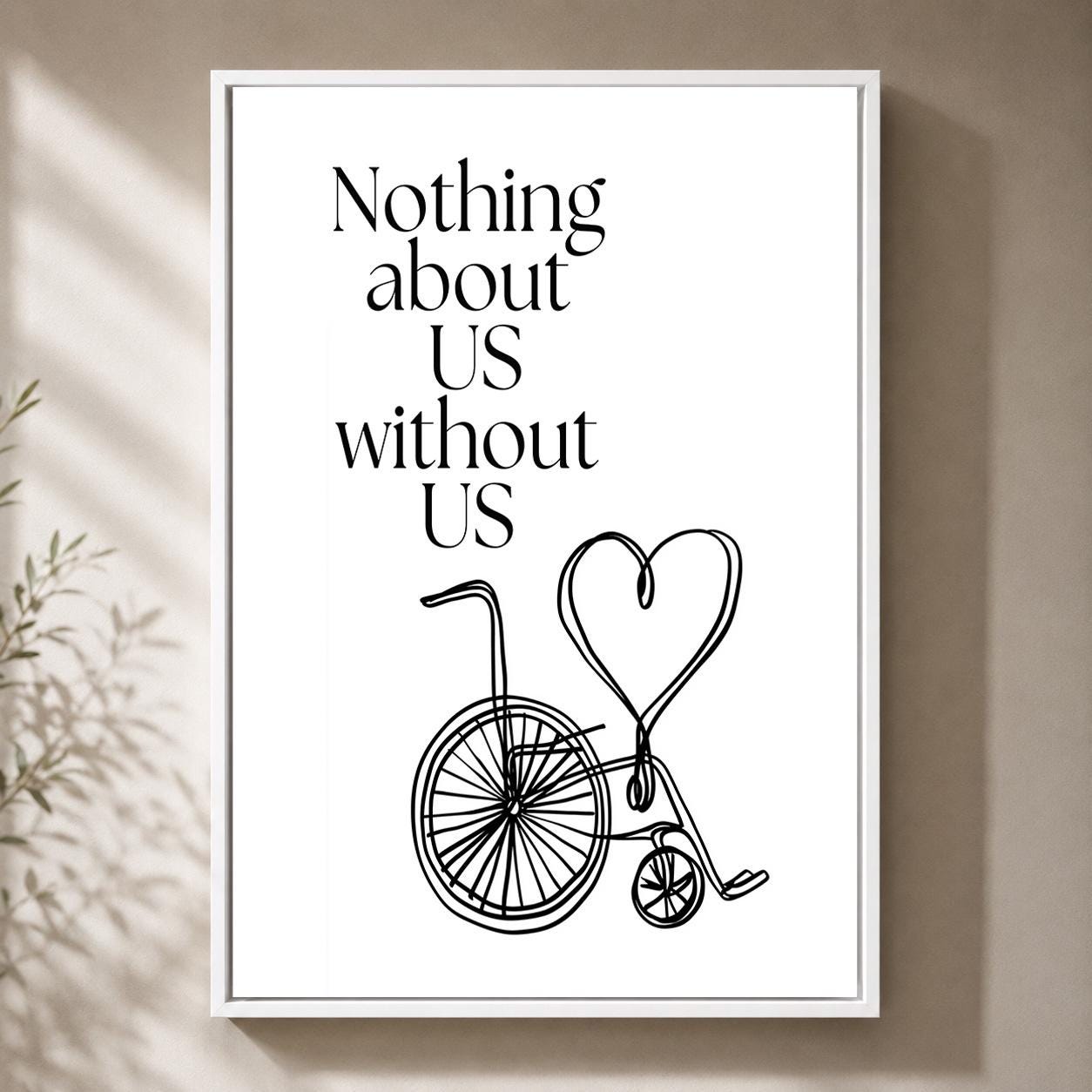 Disability Rights, Nothing About Us Without Us Framed Canvas