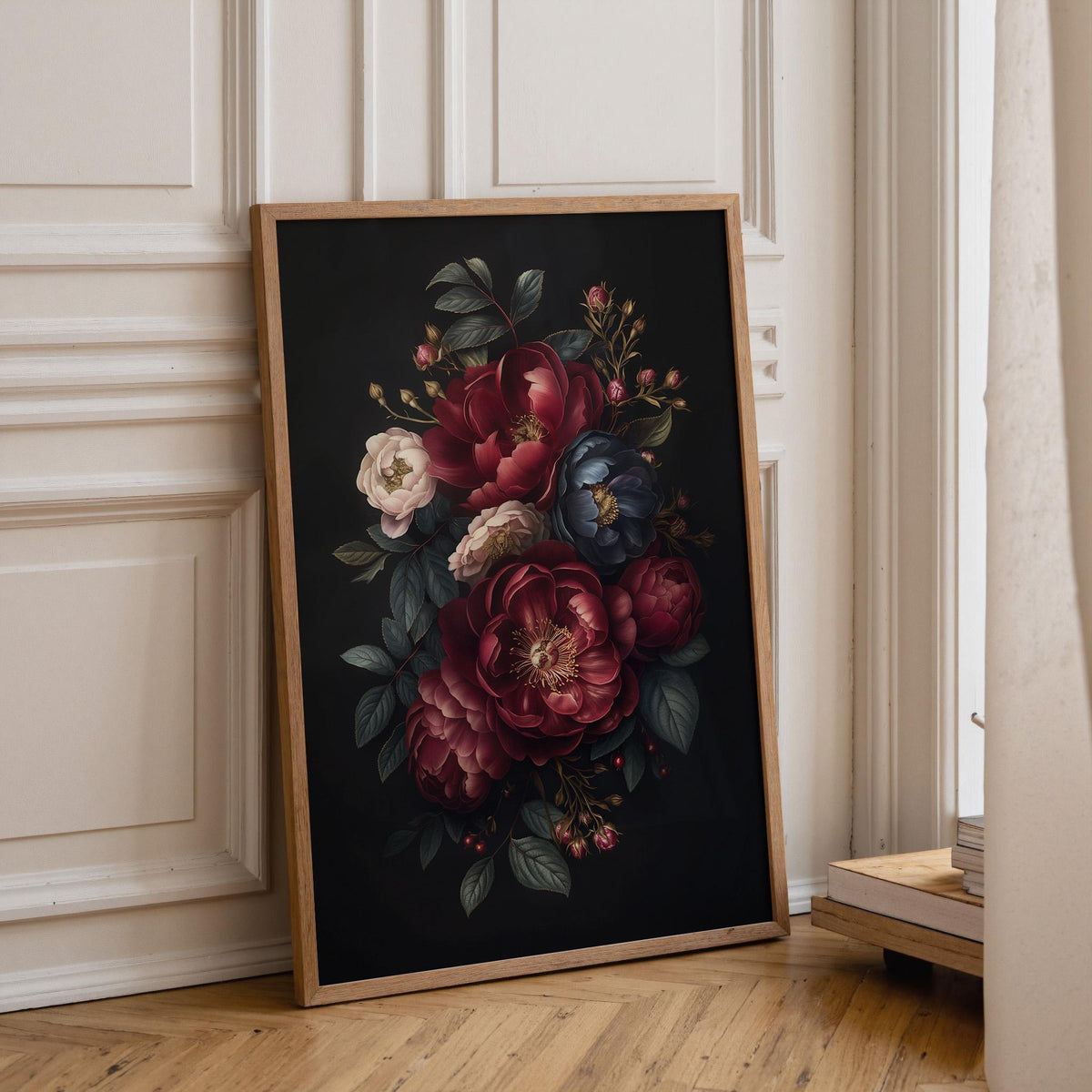 Gothic Red Rose Dark Romantic Floral Wall Art