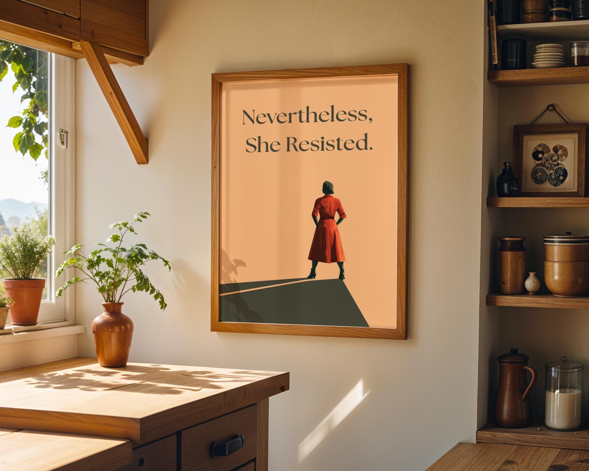 Nevertheless She Resisted Feminist Quote Wall Art by The Wall Art Studio