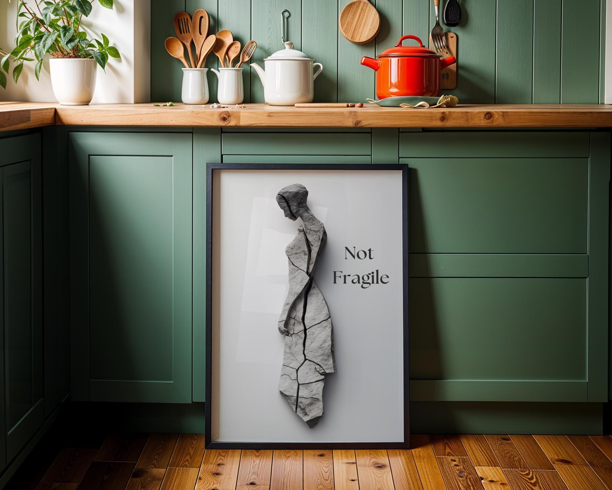 Not Fragile Feminist Female Strength Women Empowerment Activist Wall Art by The Wall Art Studio