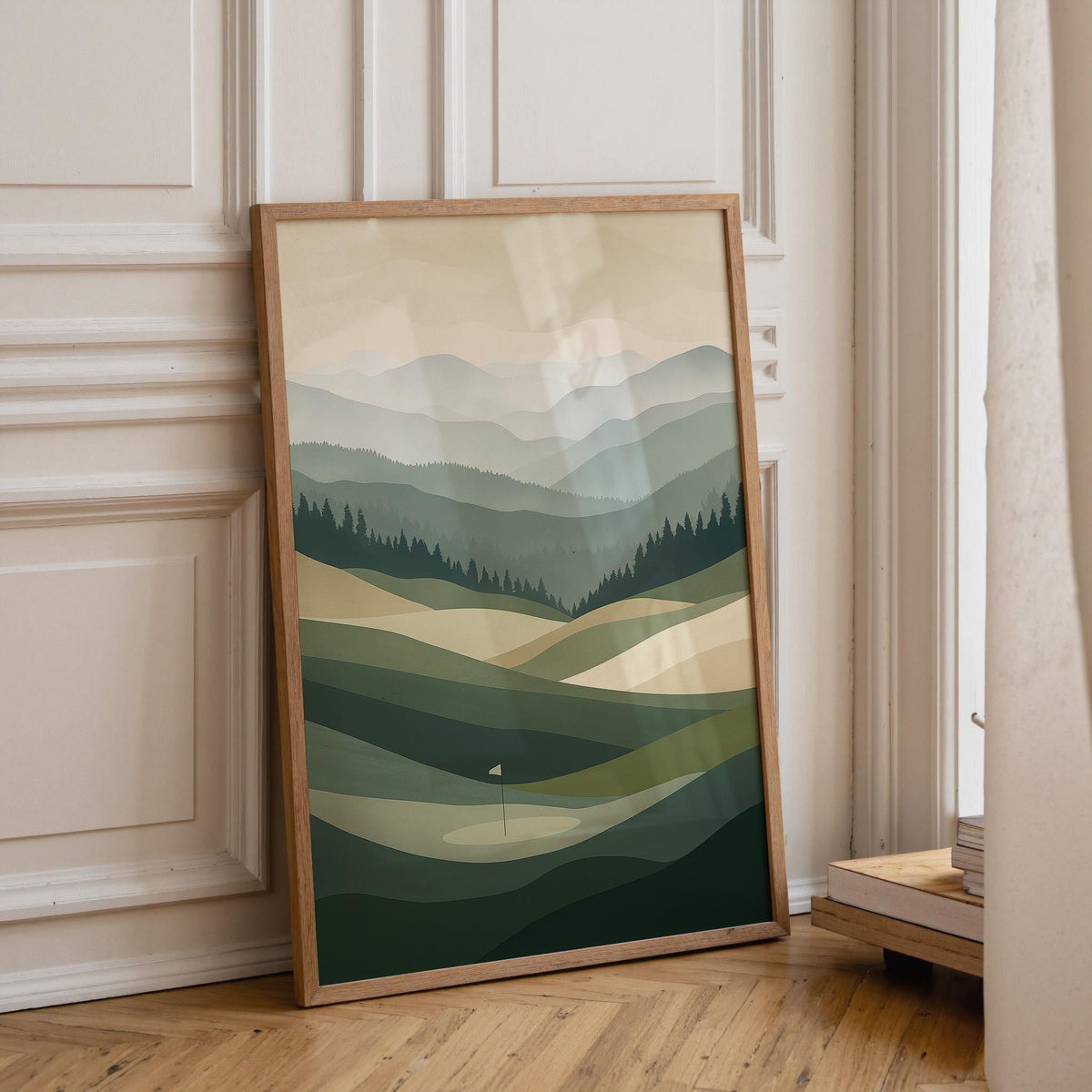 Minimalist Golf Modern Contemporary Golf Course Wall Art