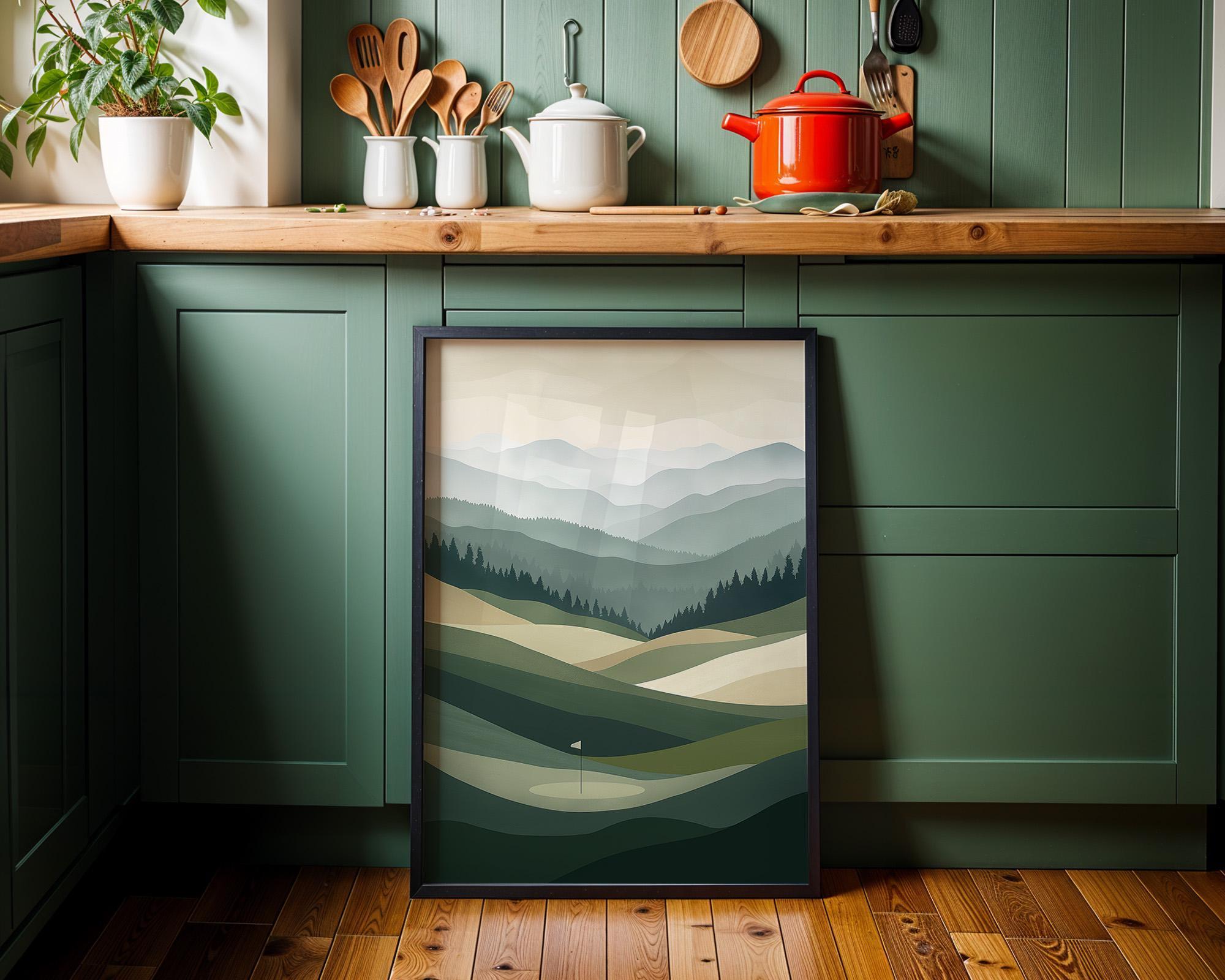 Minimalist Golf Modern Contemporary Golf Course Wall Art