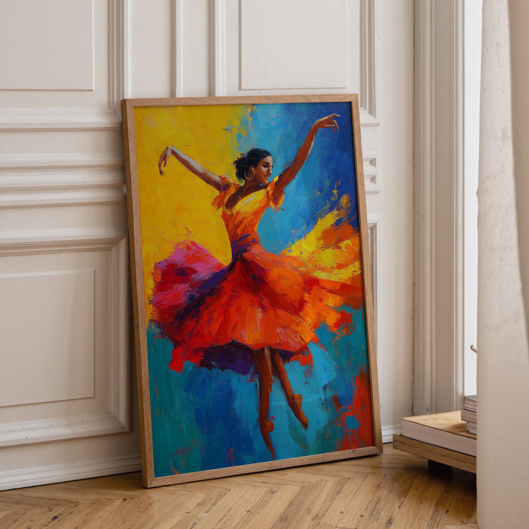 Puerto Rican Dancer Flamenco Latin Boho Wall Art by The Wall Art Studio