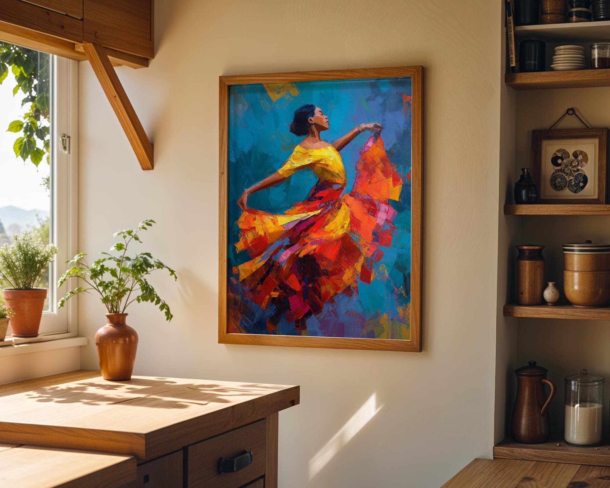 Puerto Rican Dancer Flamenco Latin Wall Art by The Wall Art Studio
