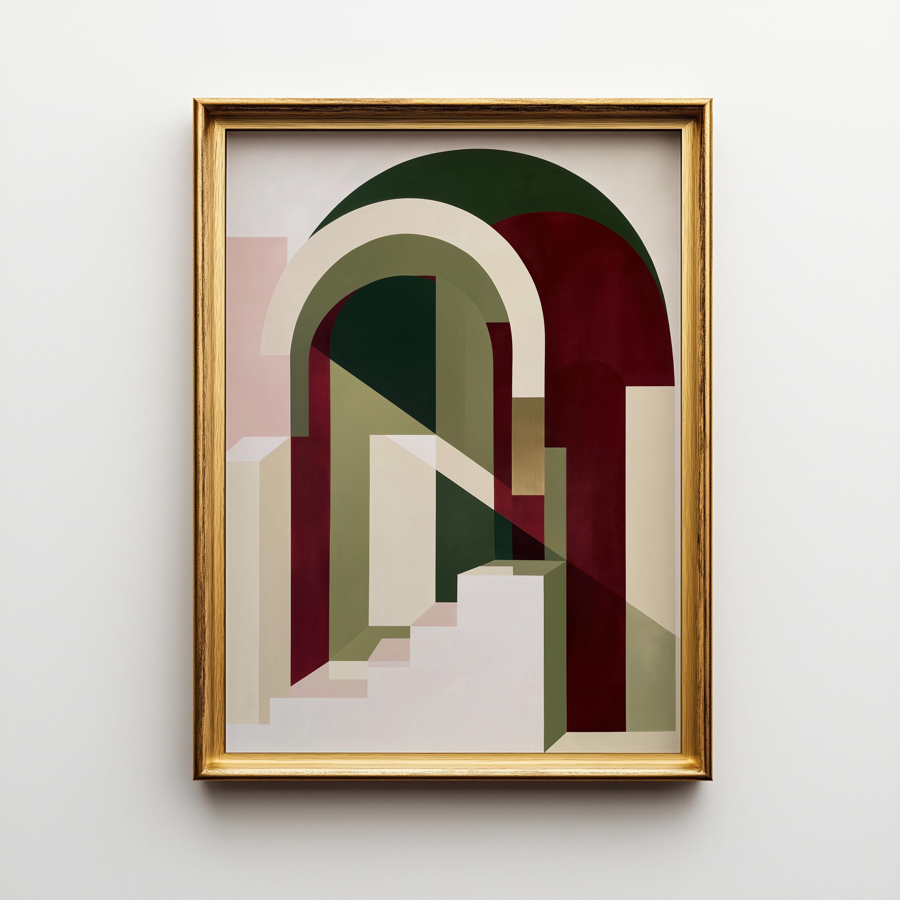 Neo Deco Arch Geometric Abstract Wall Art by The Wall Art Studio