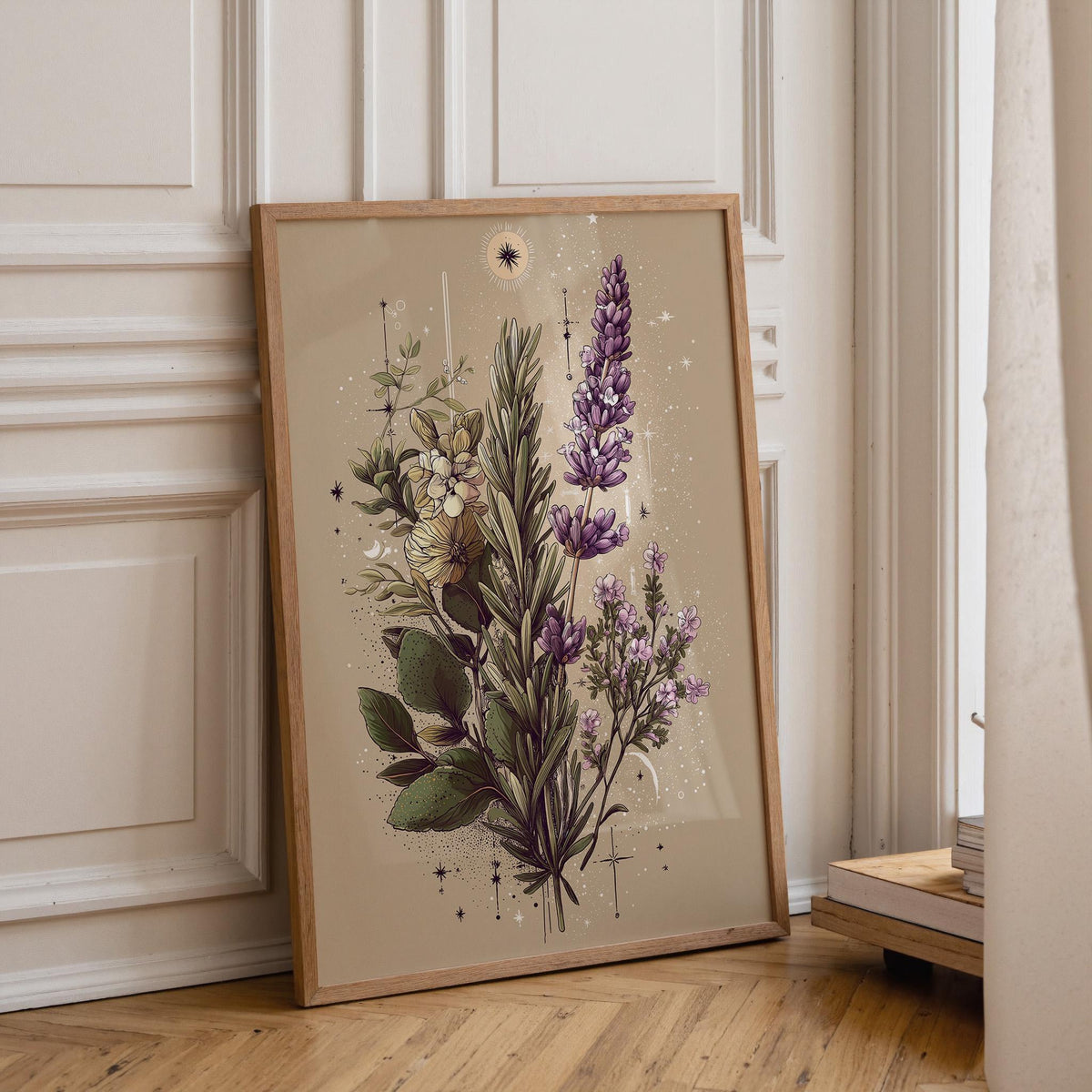Celestial Herbal Botanical Kitchen Witch Astrology Wall Art by The Wall Art Studio