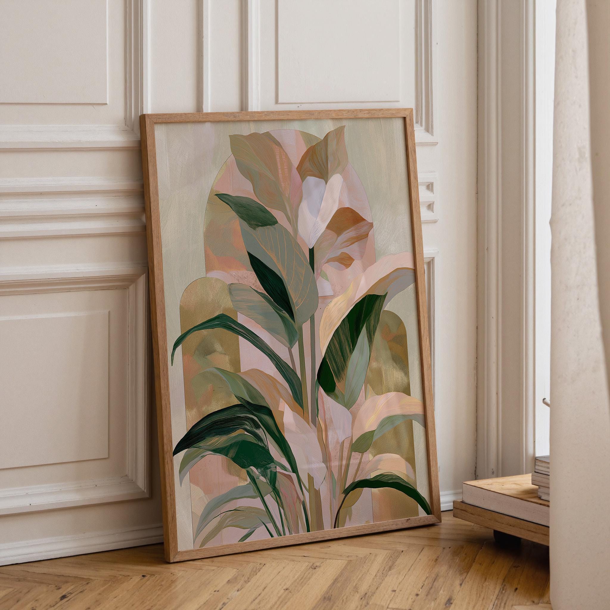 Art Deco Ginkgo Leaf Wall Art by The Wall Art Studio