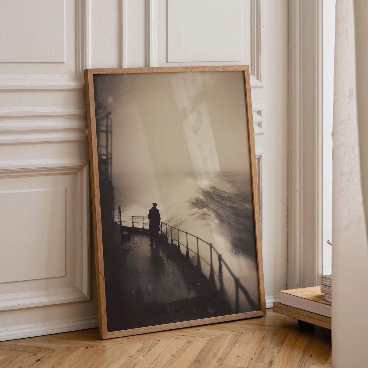 Vintage Naval Ship Wall Art, Moody Ocean Photography WW2 Maritime Wall Art by The Wall Art Studio