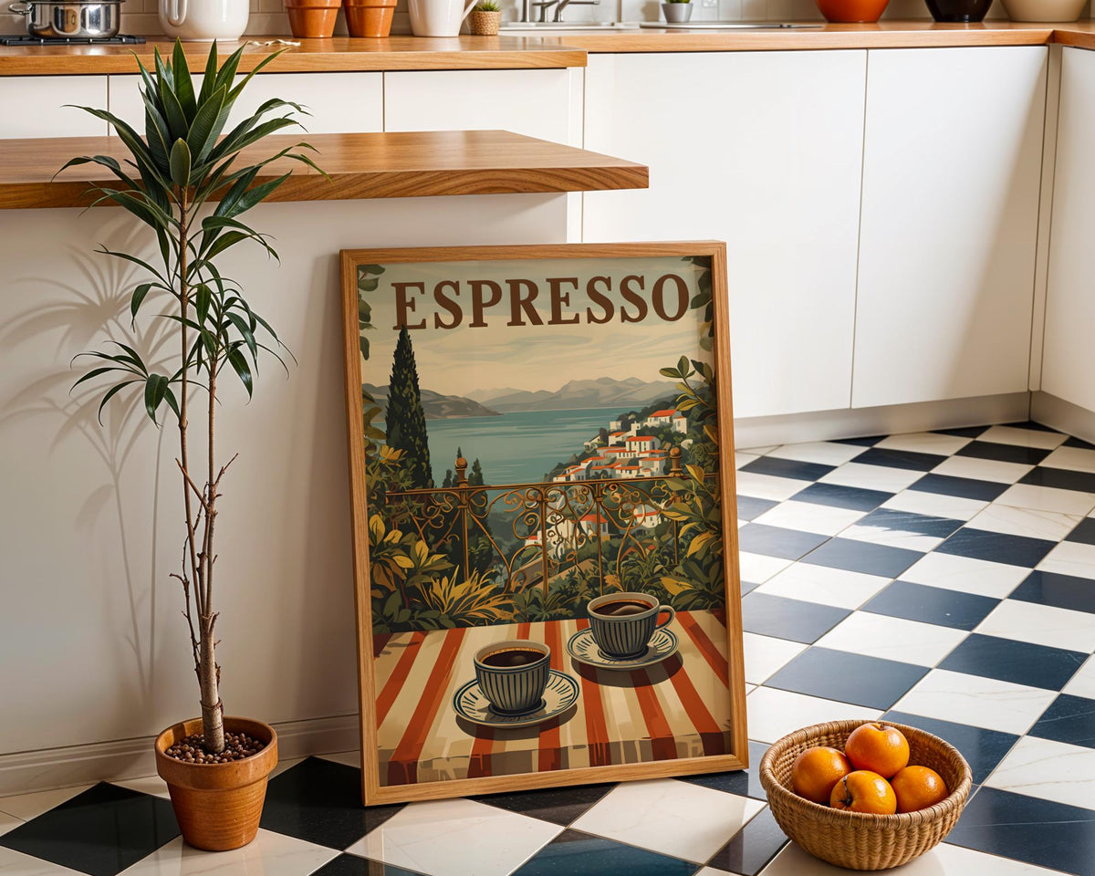 Espresso Kitchen Vintage Italian coffee Wall Art