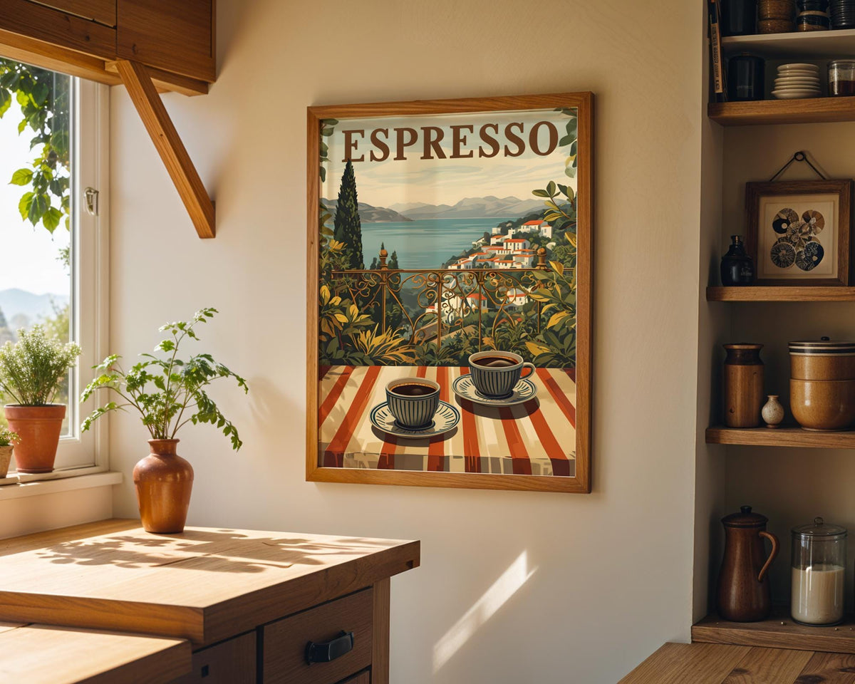 Espresso Kitchen Vintage Italian coffee Wall Art