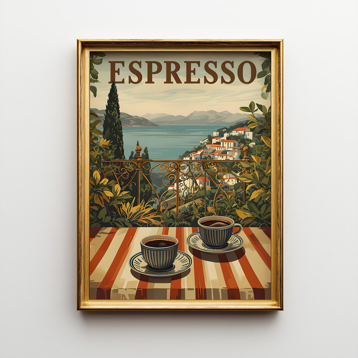 Espresso Kitchen Vintage Italian coffee Wall Art