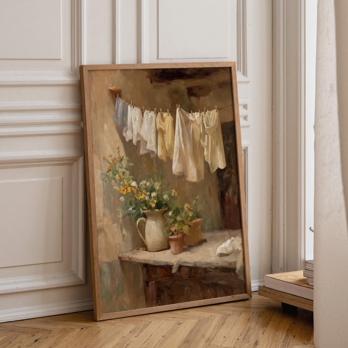 Vintage Laundry Room Rustic French Cottage Laundry Wall Art by The Wall Art Studio - physical