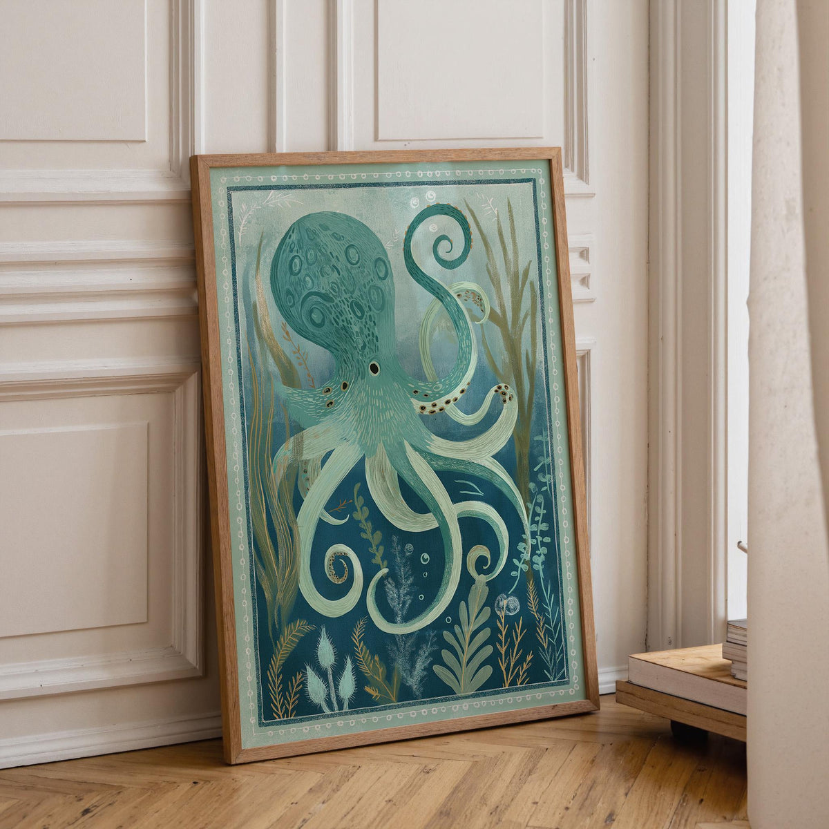 Octopus Coastal Ocean Nautical Sea Life Wall Art