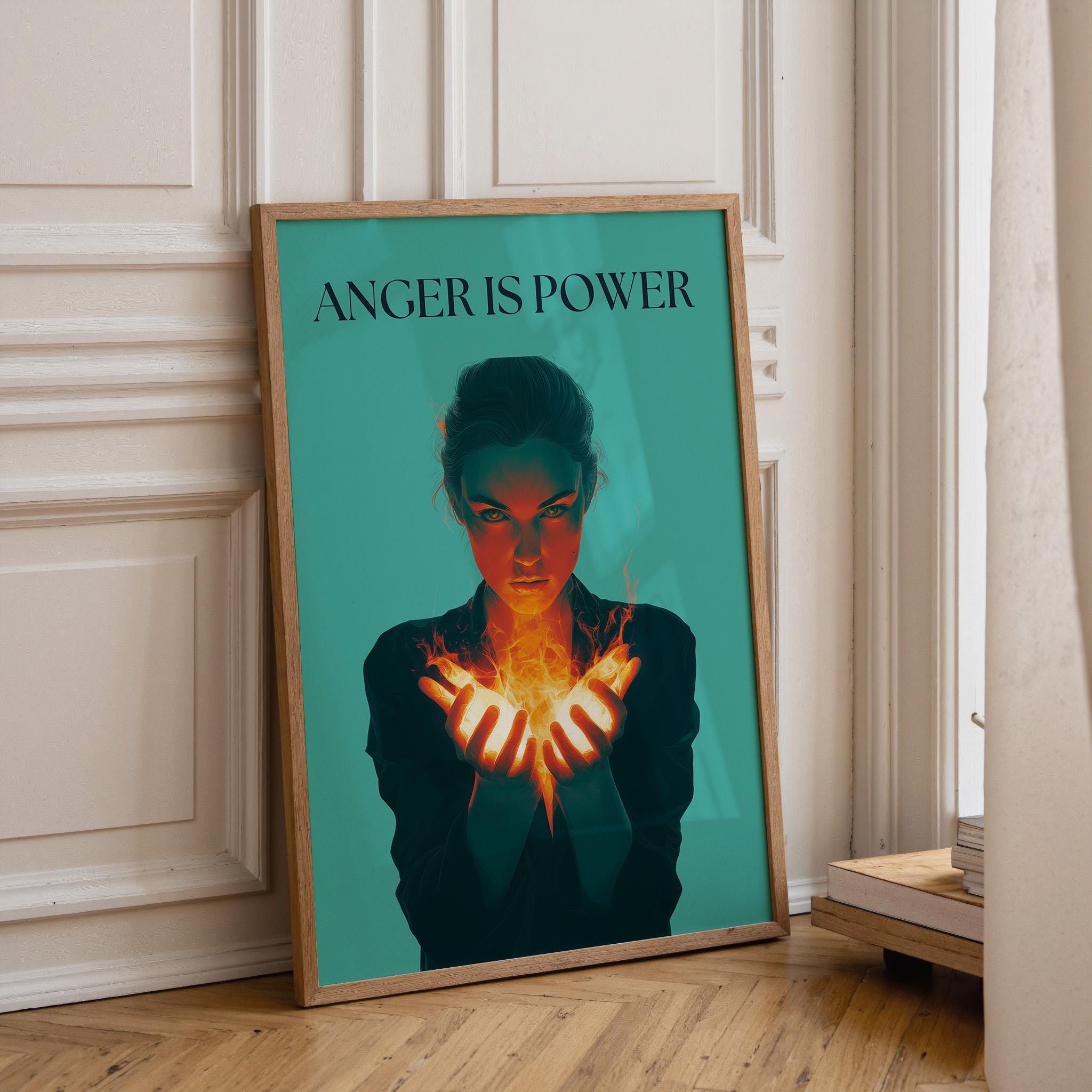 Anger Is Power Feminist Empowerment Activist Wall Art by The Wall Art Studio