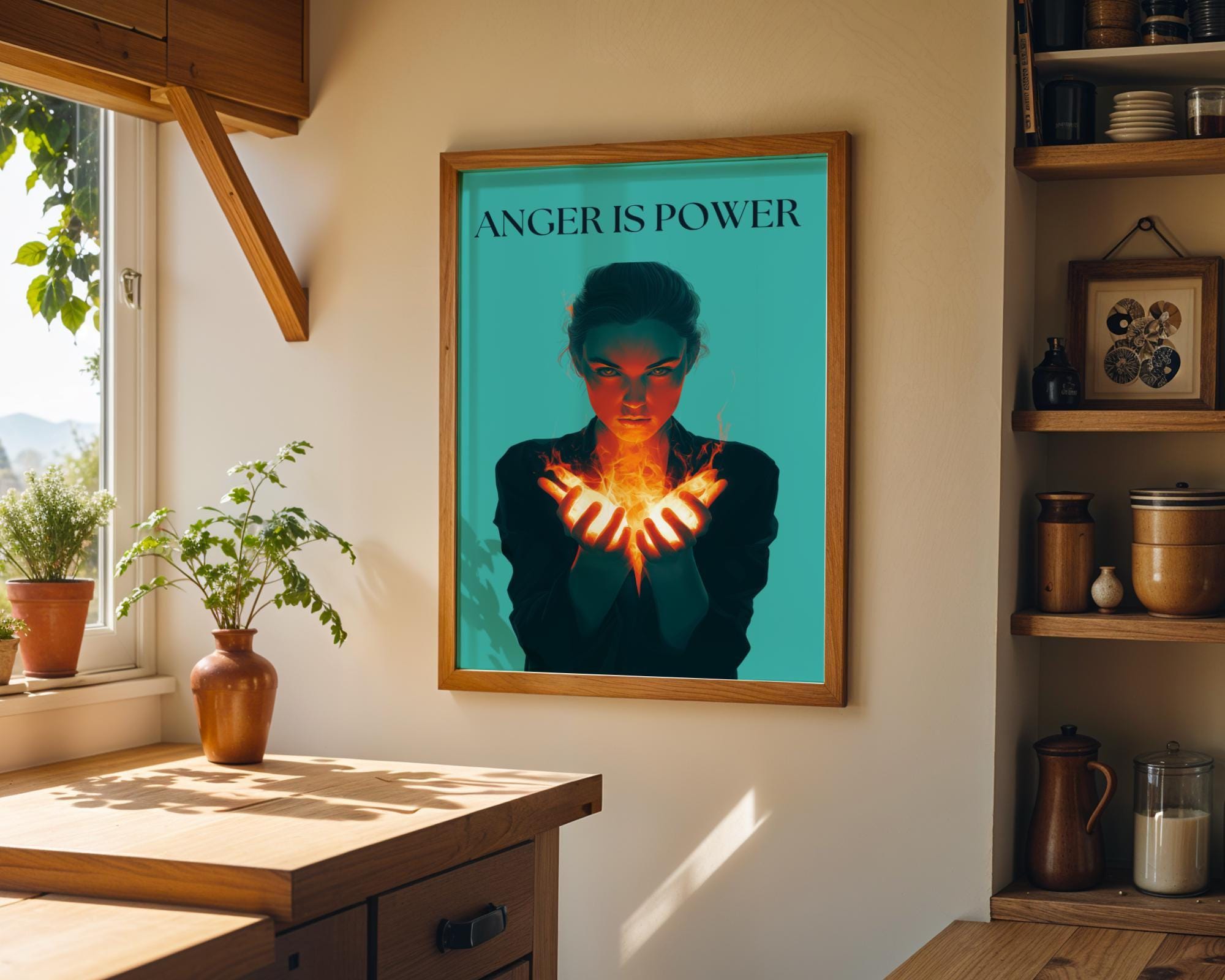Anger Is Power Feminist Empowerment Activist Wall Art by The Wall Art Studio