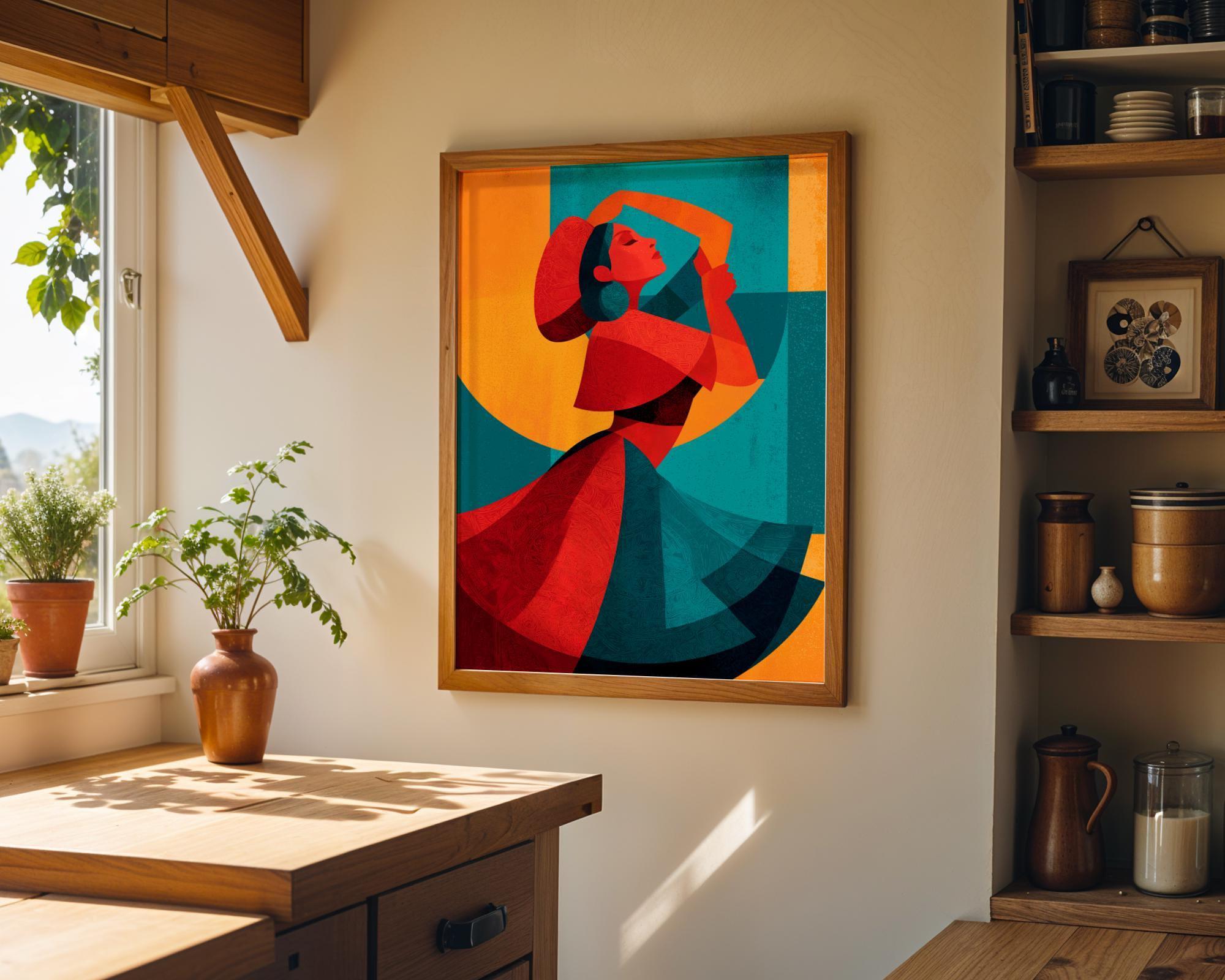 Hispanic-Inspired Feminist Bold Latin Colour Wall Art by The Wall Art Studio