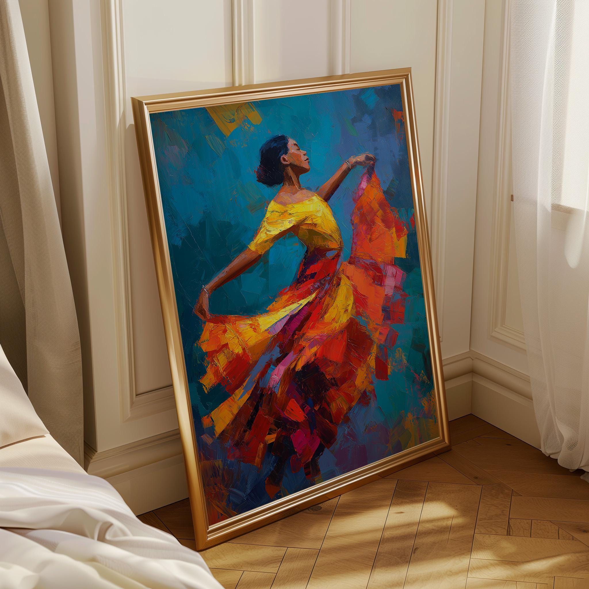 Puerto Rican Dancer Flamenco Latin Wall Art by The Wall Art Studio