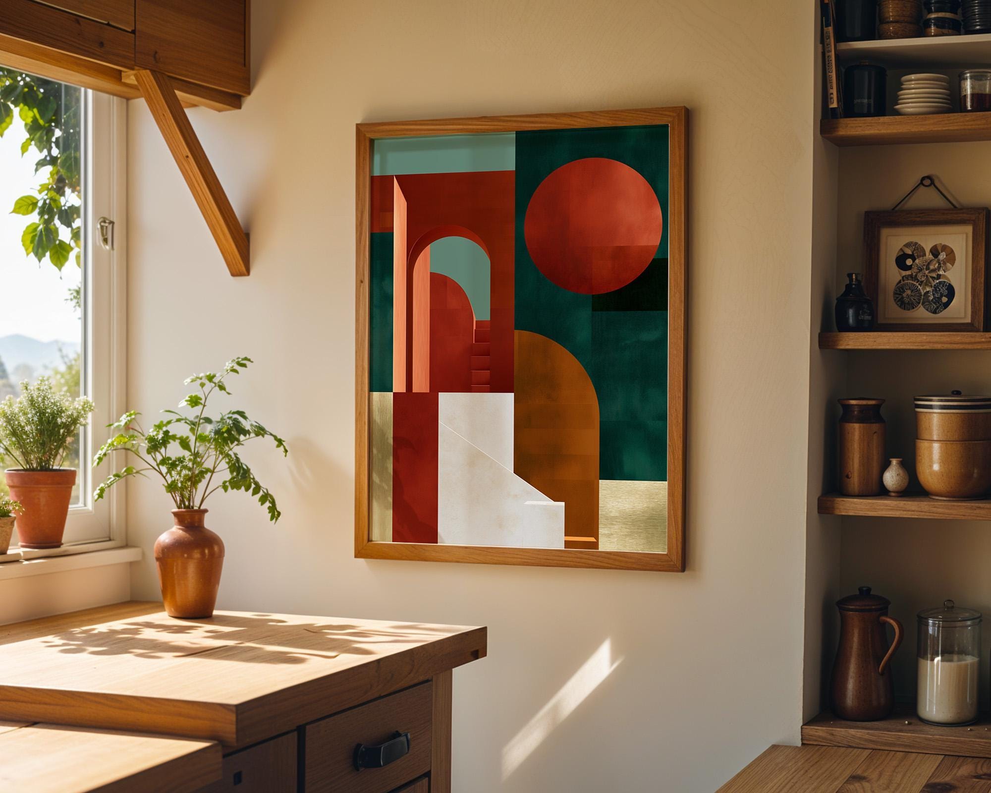 Geometric Architecture Neo Deco Arch Wall Art by The Wall Art Studio