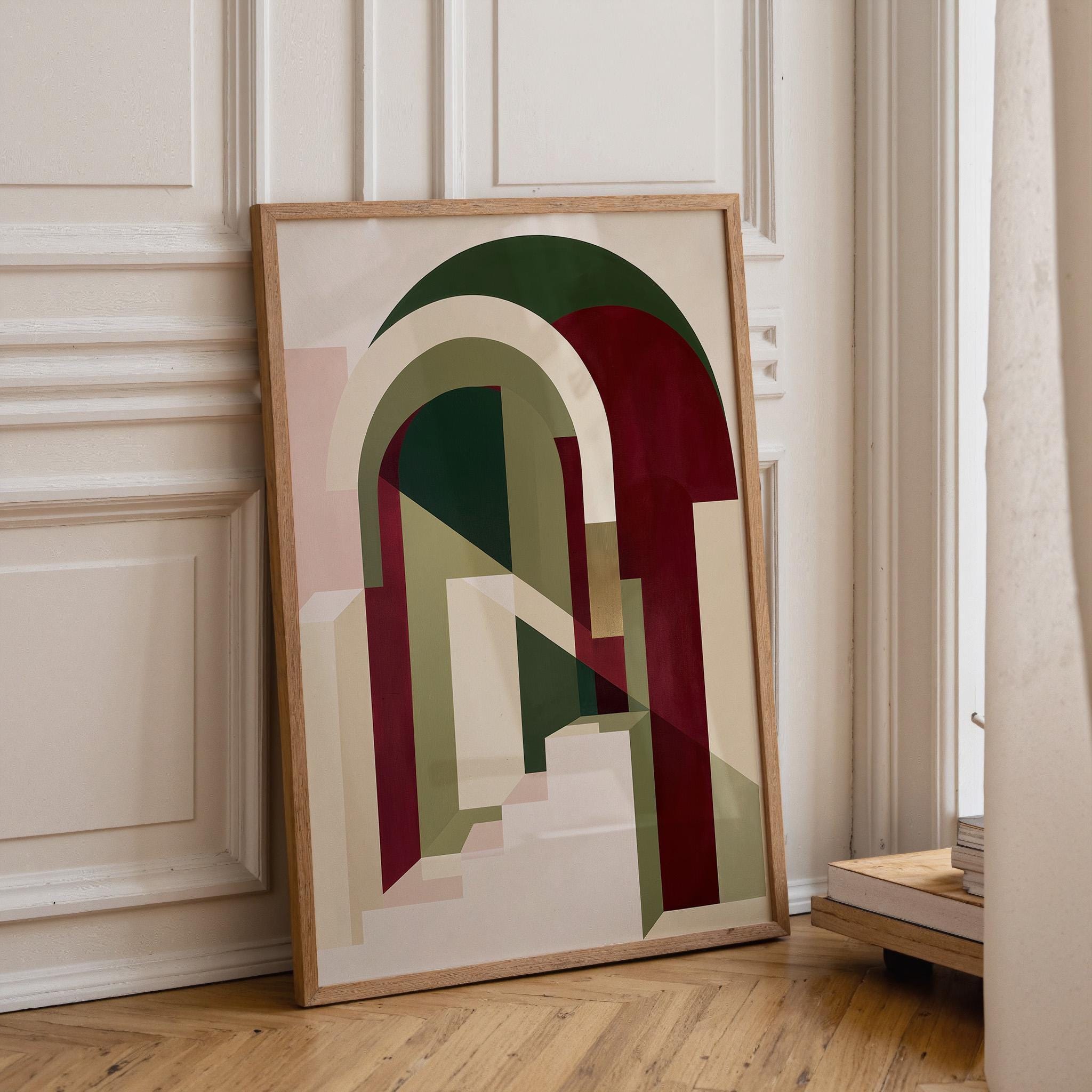 Neo Deco Arch Geometric Abstract Wall Art by The Wall Art Studio