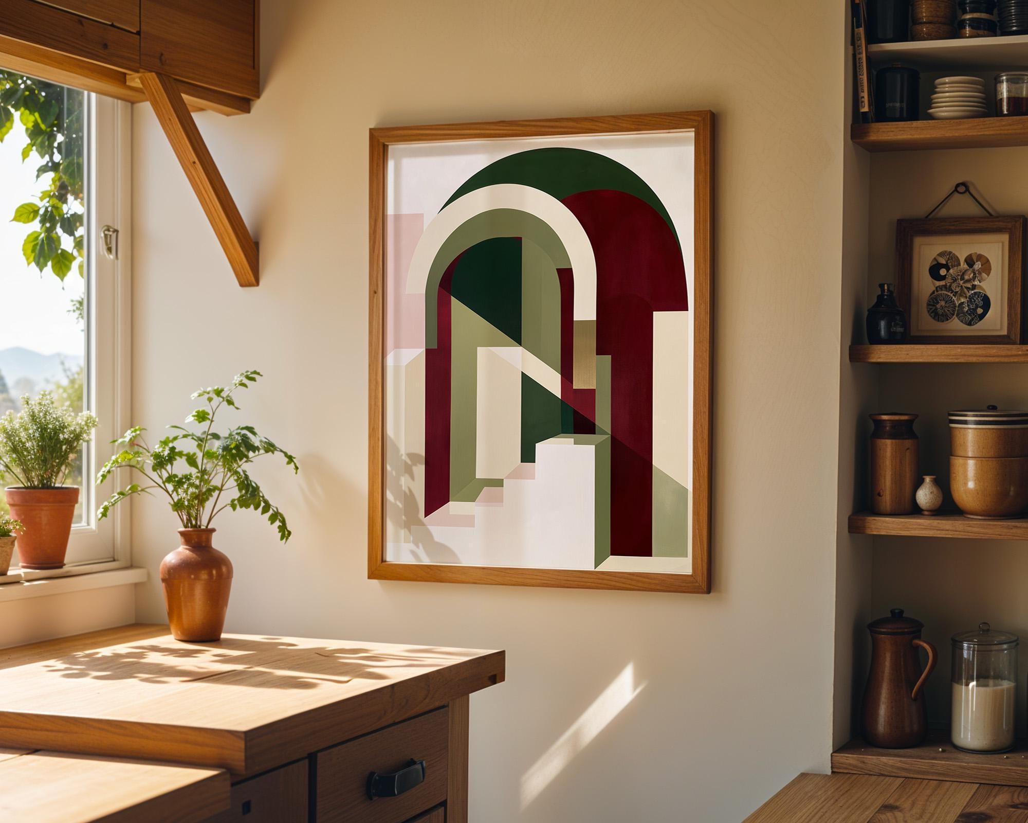 Neo Deco Arch Geometric Abstract Wall Art by The Wall Art Studio
