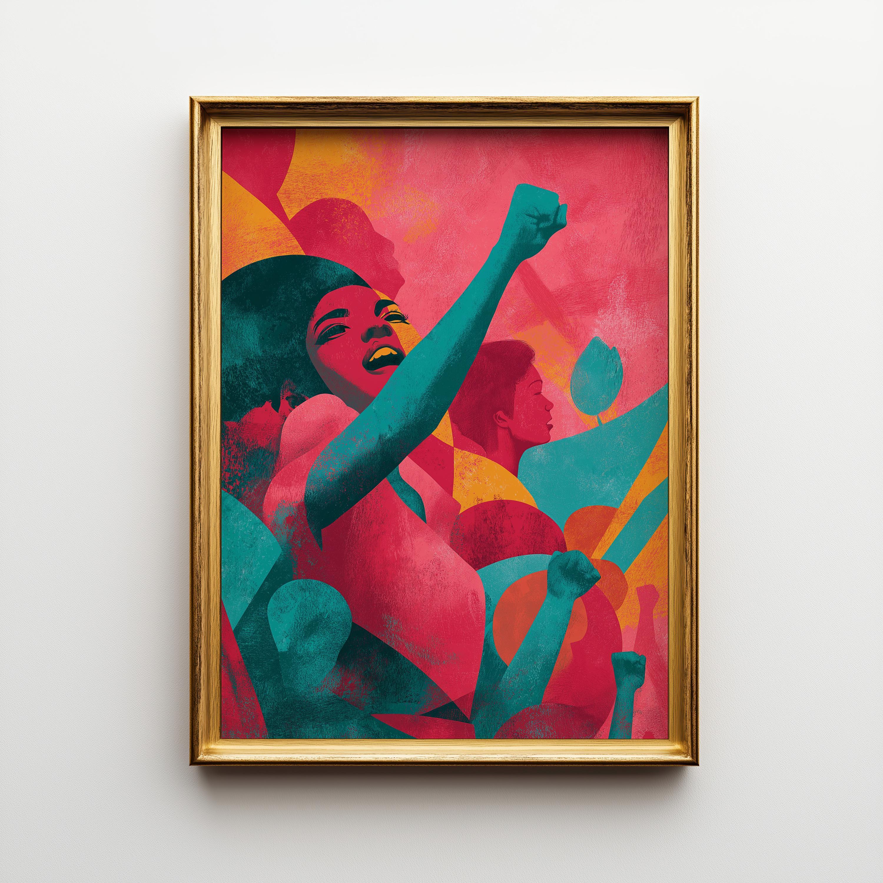 Feminist Empowered Latina Women Bold Modern Wall Art by The Wall Art Studio