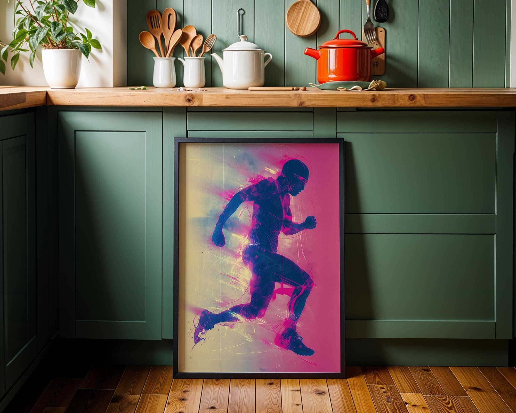 1980s Neon Sports Vaporwave Fitness Wall Art by The Wall Art Studio