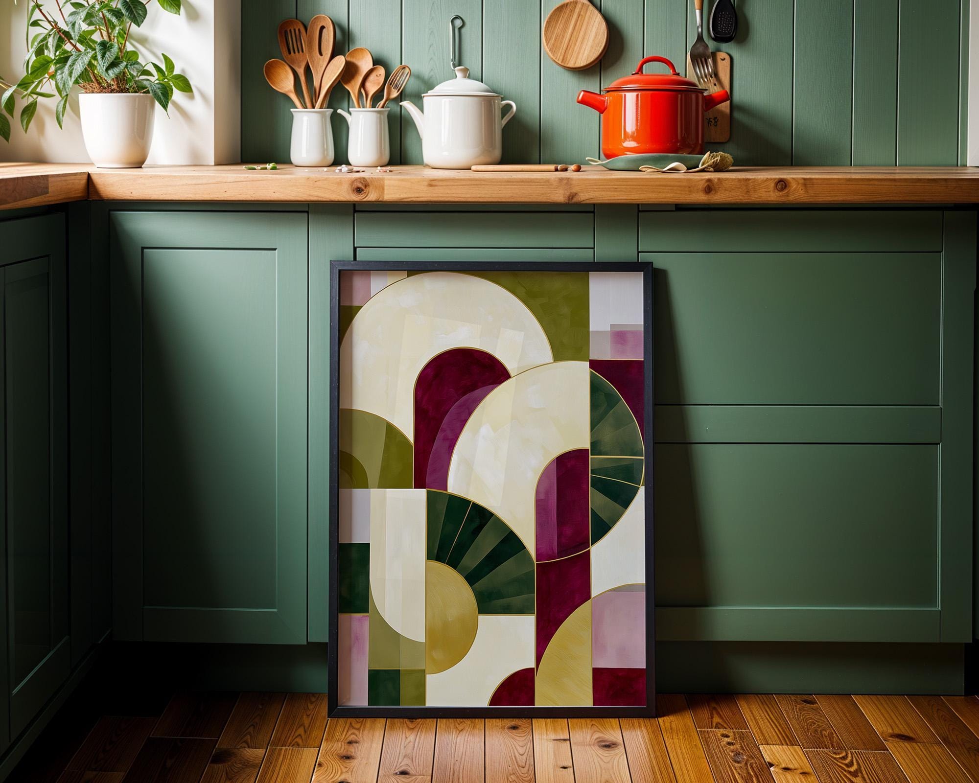 Neo Deco Arch Geometric Abstract Wall Art by The Wall Art Studio