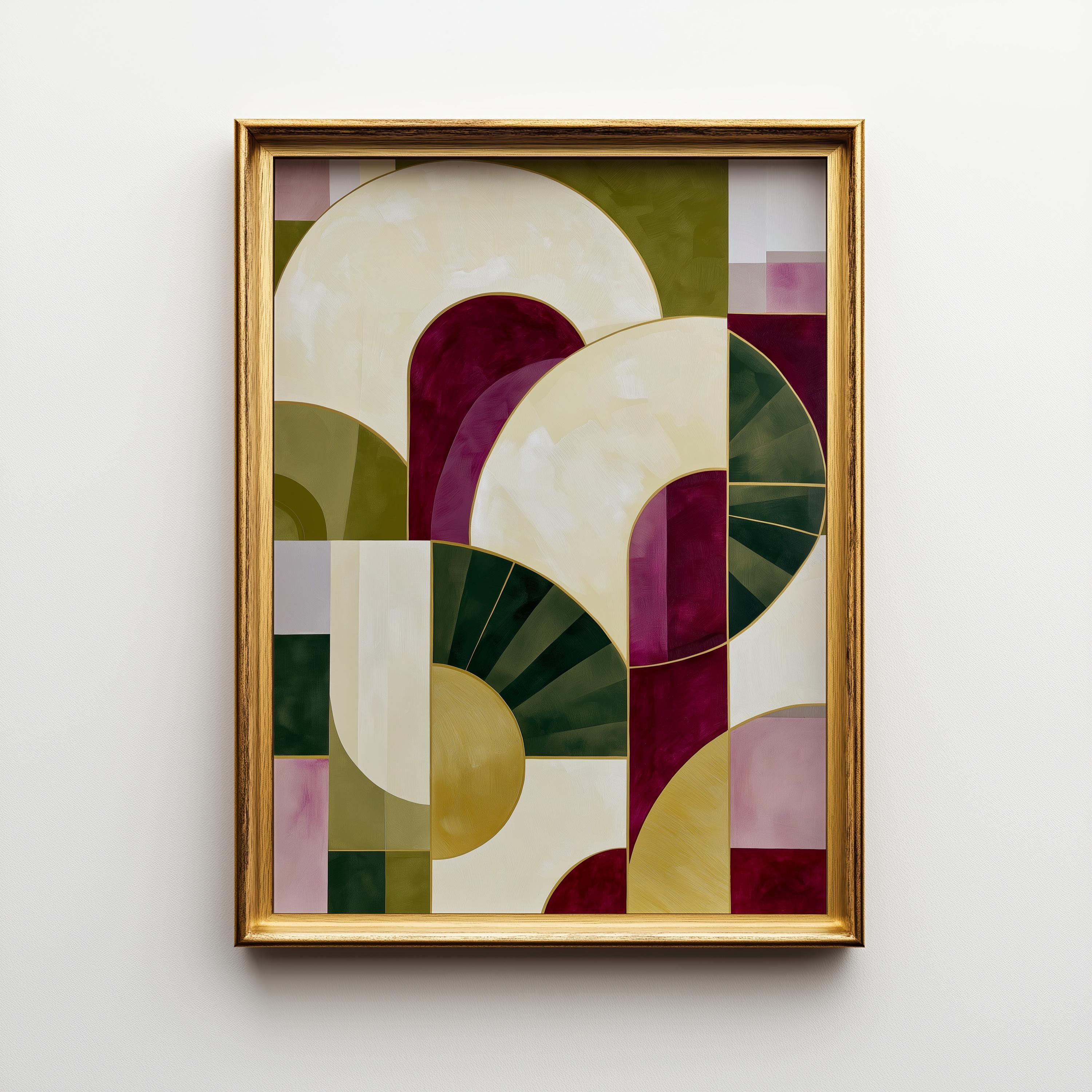 Neo Deco Arch Geometric Abstract Wall Art by The Wall Art Studio