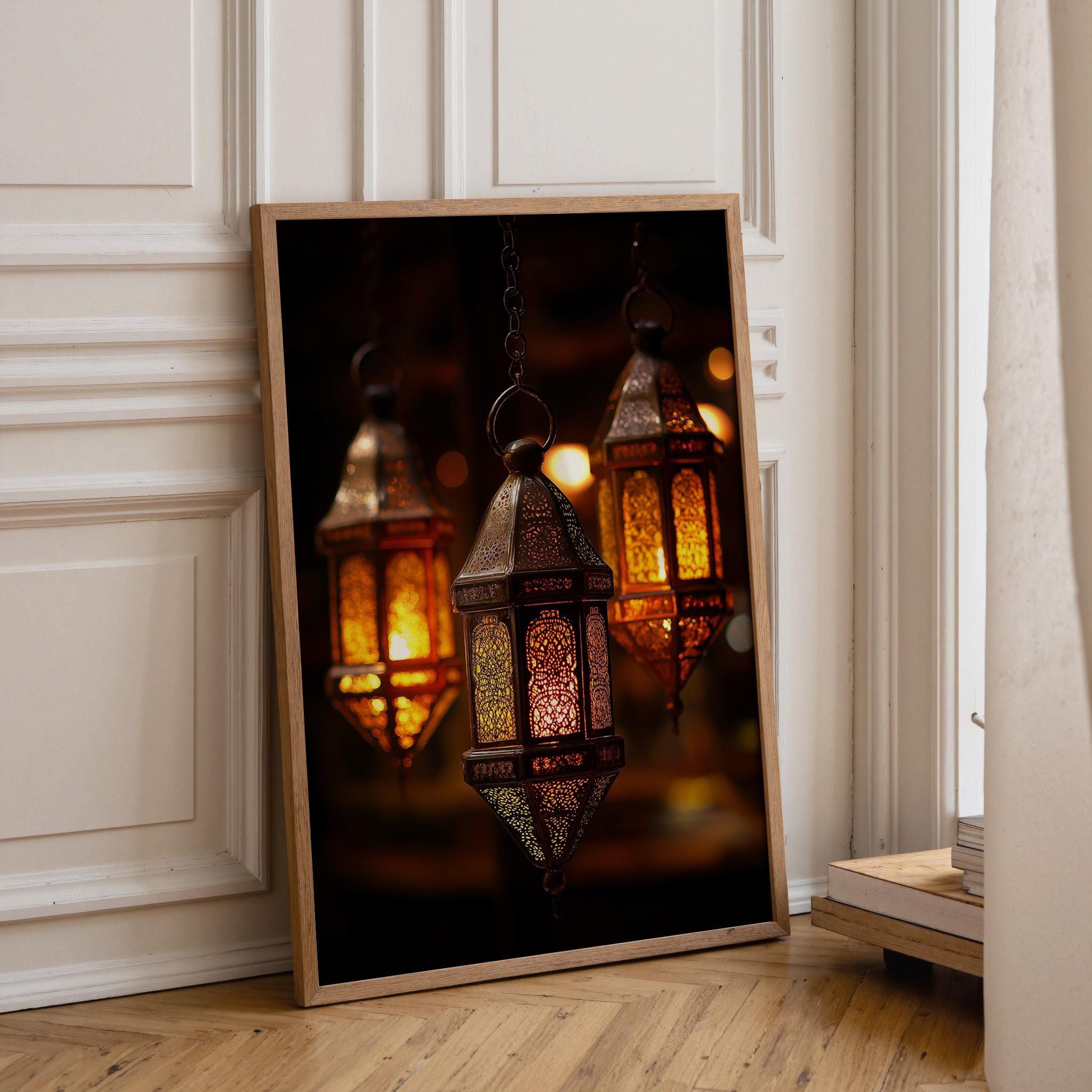 Moroccan Lantern Arabic Lamp Photography Wall Art by The Wall Art Studio
