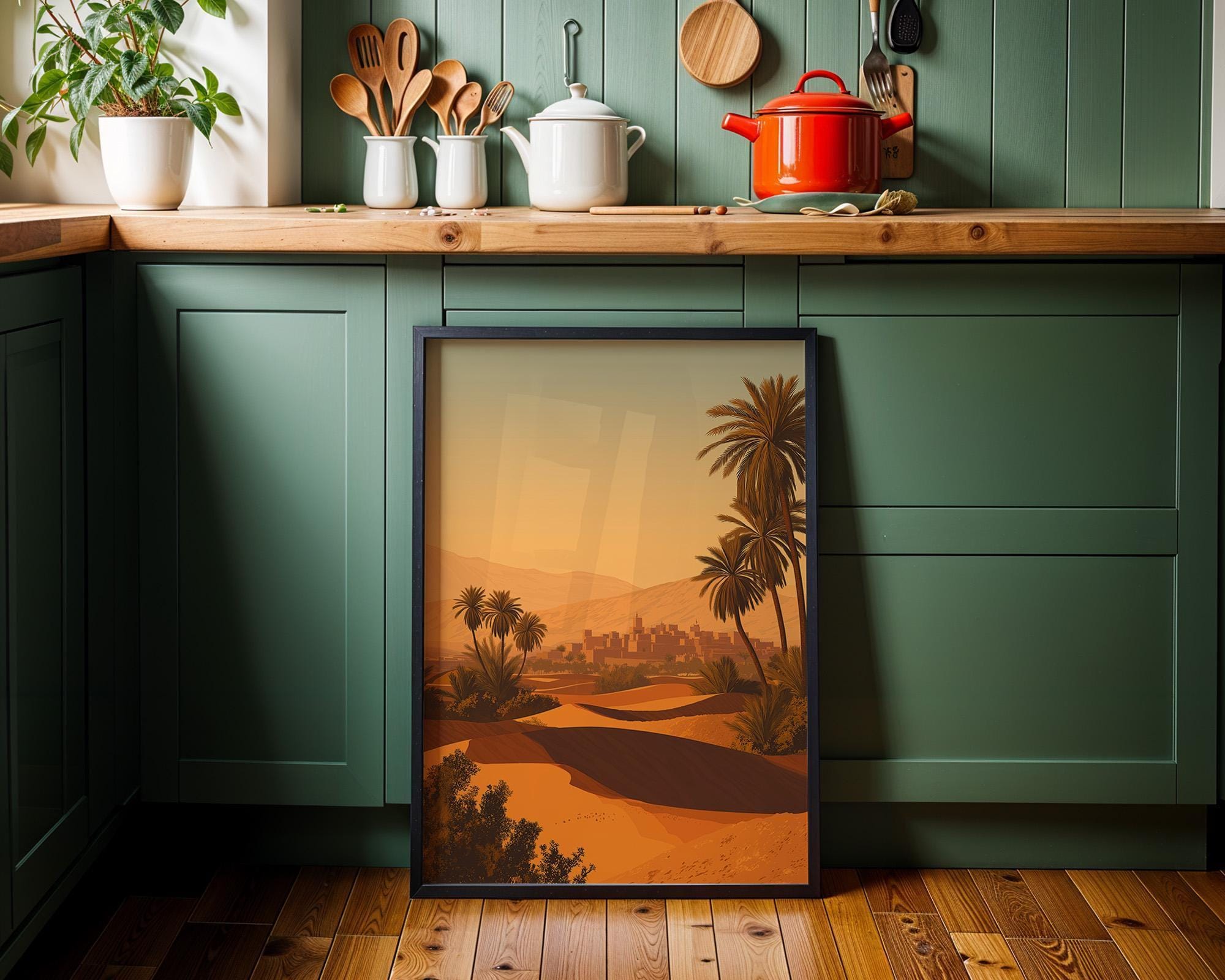 Moroccan Desert Landscape Sahara Sunset Wall Art by The Wall Art Studio