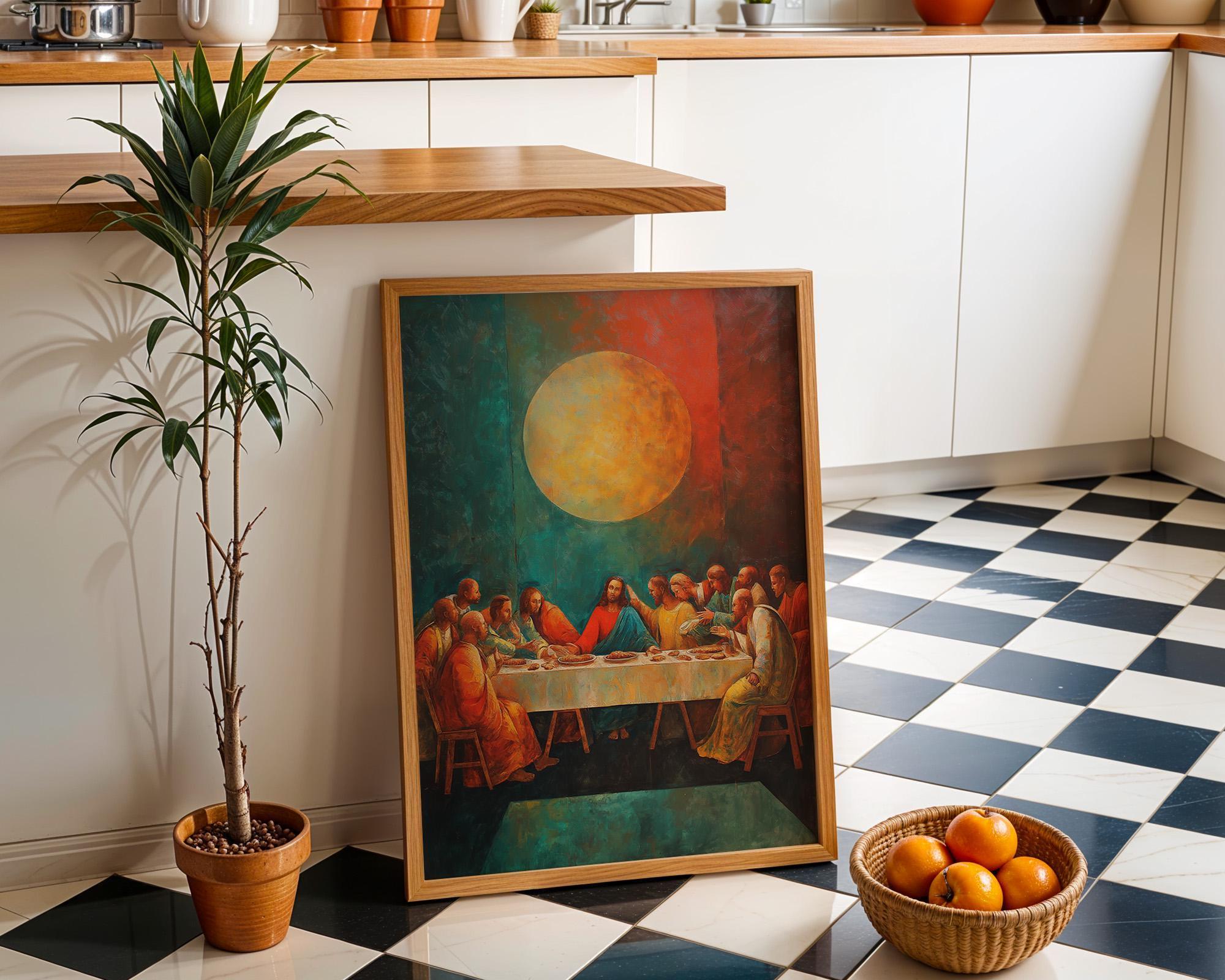Last Supper Modern Religious Christian Biblical Wall Art by The Wall Art Studio