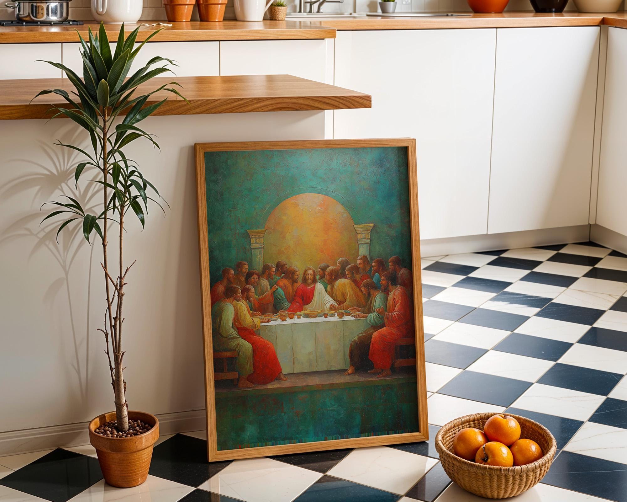 Last Supper Christian Jesus Disciples Religious Wall Art by The Wall Art Studio