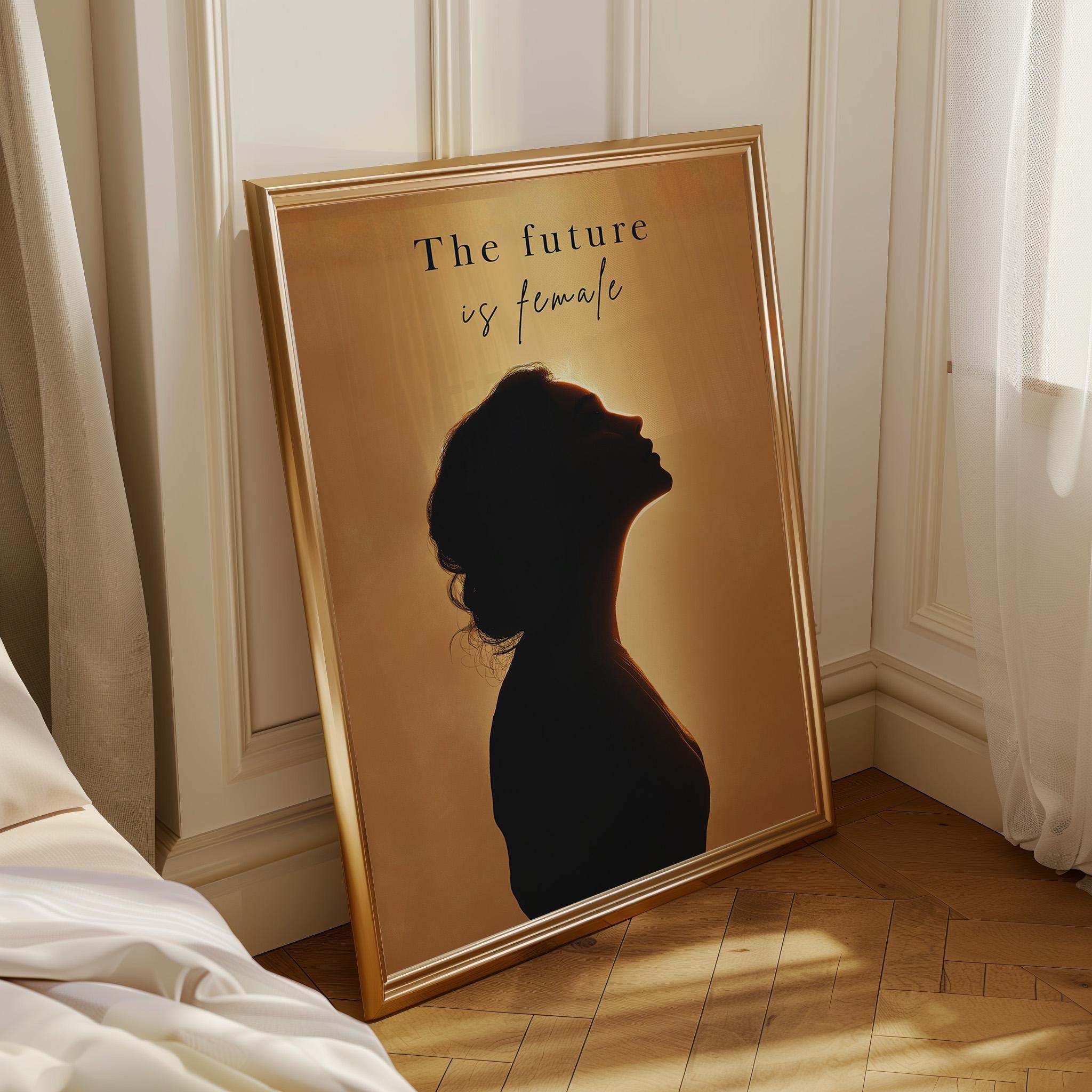 Feminist The Future Is Female Empowerment Activist Quote Wall Art by The Wall Art Studio