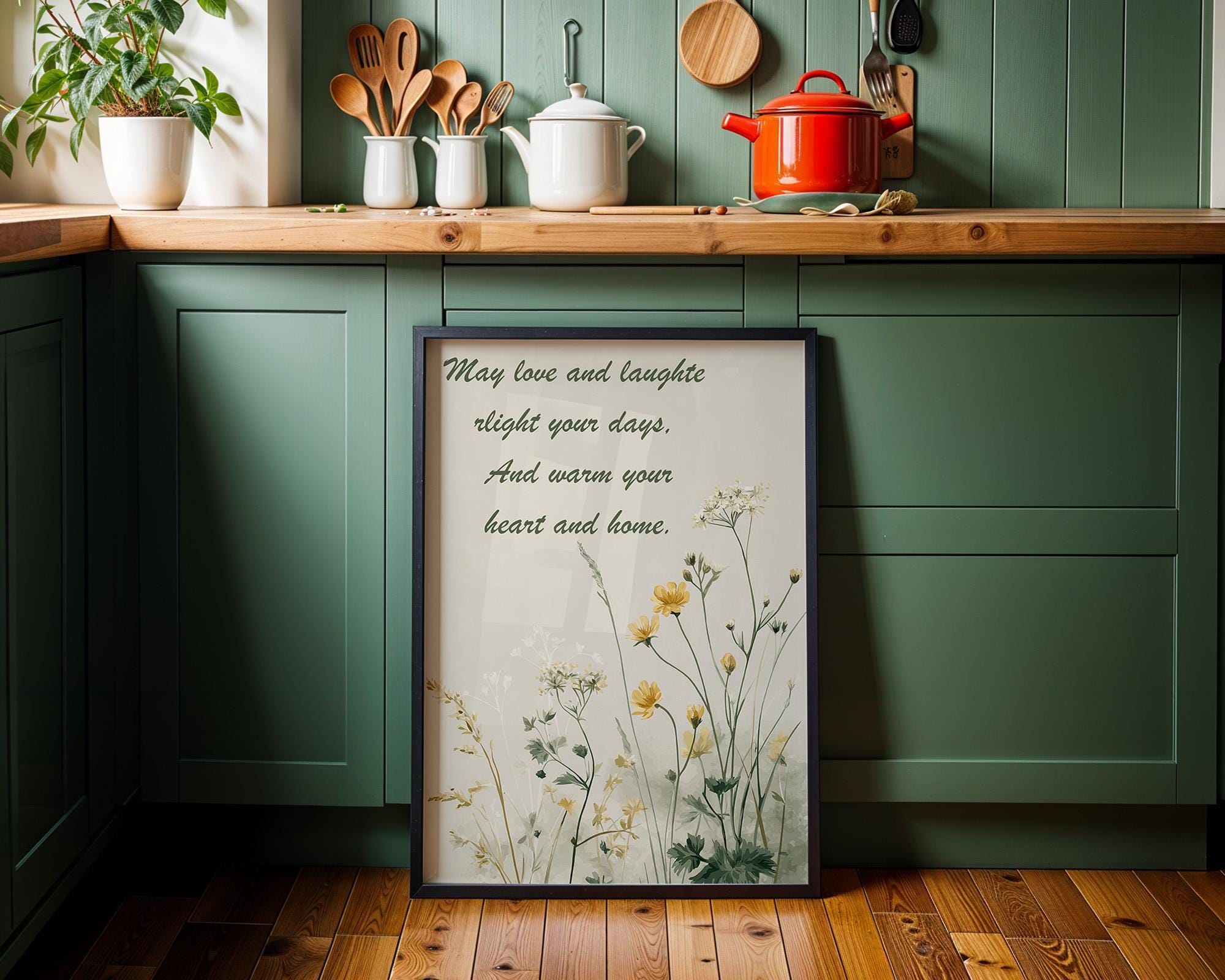 Irish Blessing Love Laughter Quote Wall Art by The Wall Art Studio
