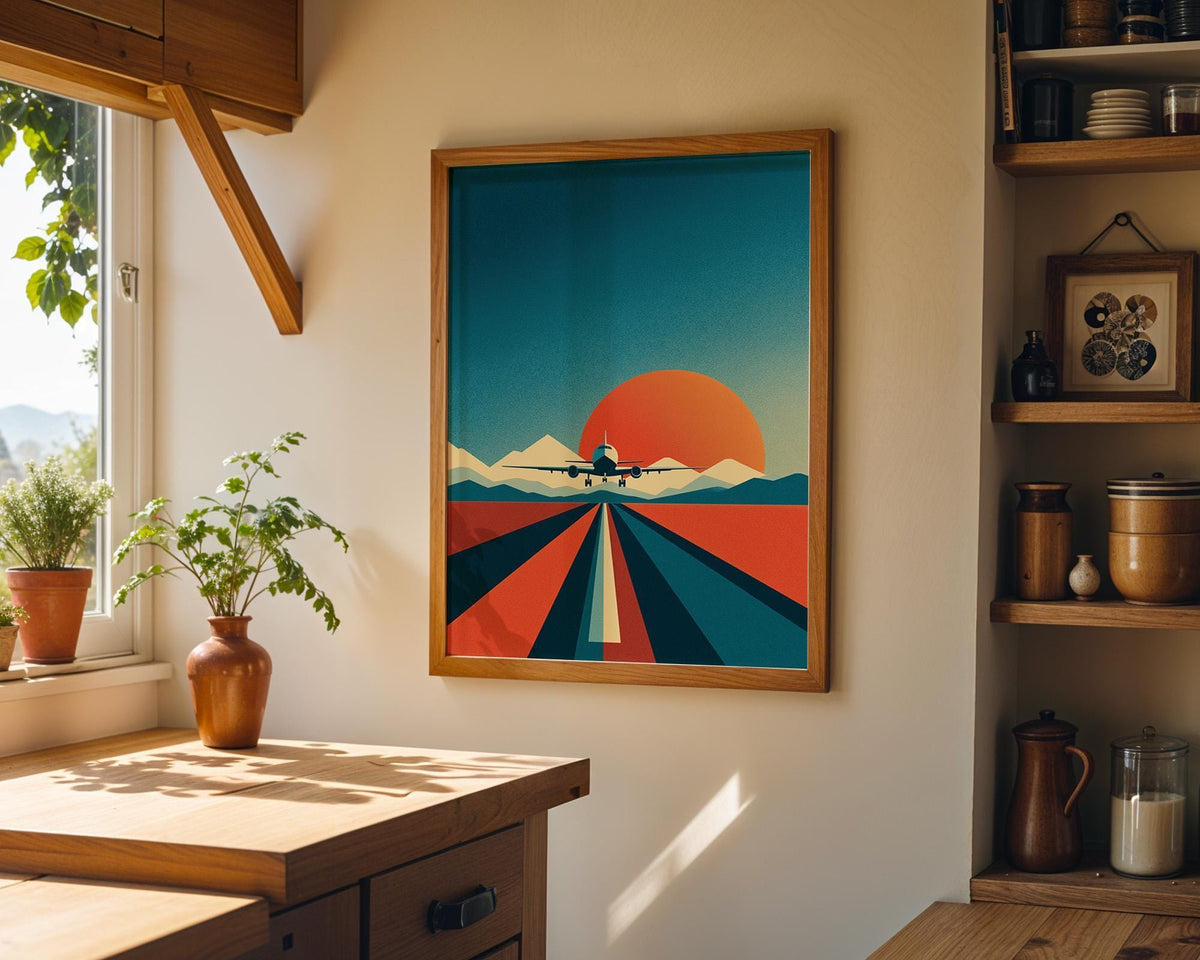 Airplane Vintage Aviation Wall Art by The Wall Art Studio
