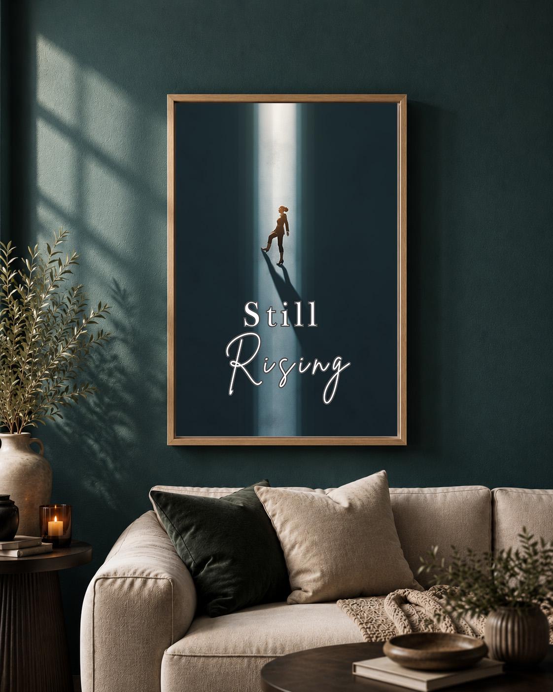 "Still Rising" Feminist Empowerment Protest Framed Canvas by The Wall Art Studio - physical