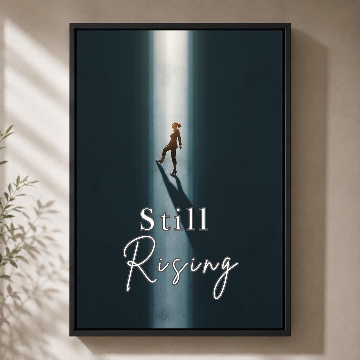 "Still Rising" Feminist Empowerment Protest Framed Canvas by The Wall Art Studio - physical