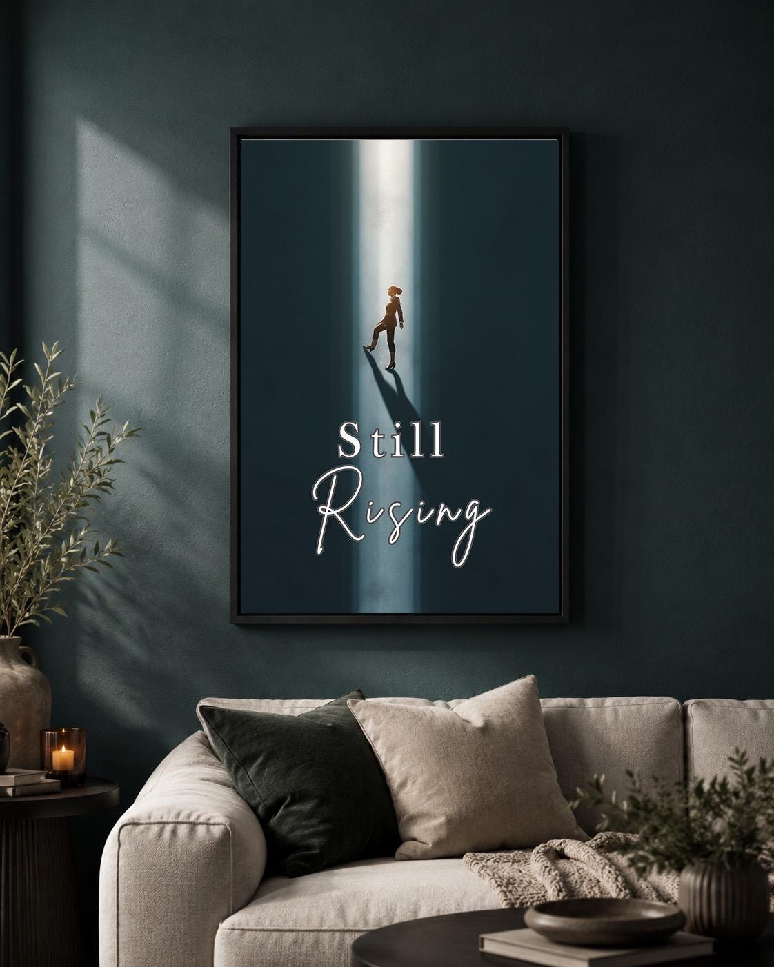 "Still Rising" Feminist Empowerment Protest Framed Canvas by The Wall Art Studio - physical