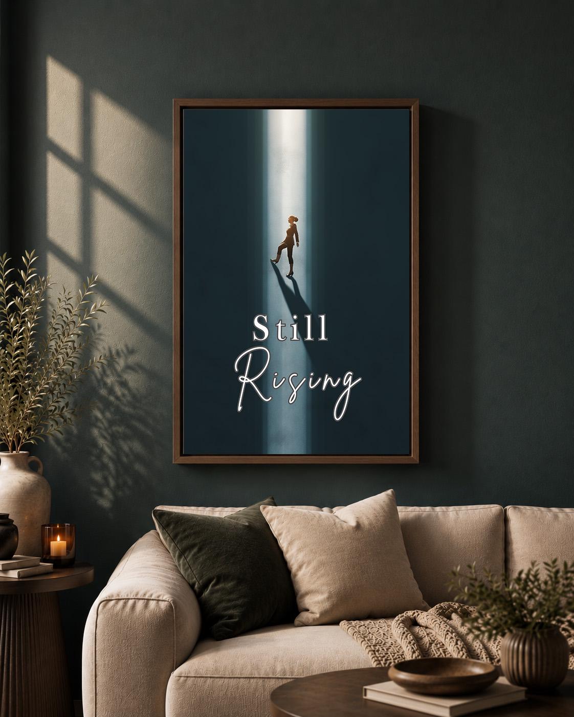 "Still Rising" Feminist Empowerment Protest Framed Canvas by The Wall Art Studio - physical