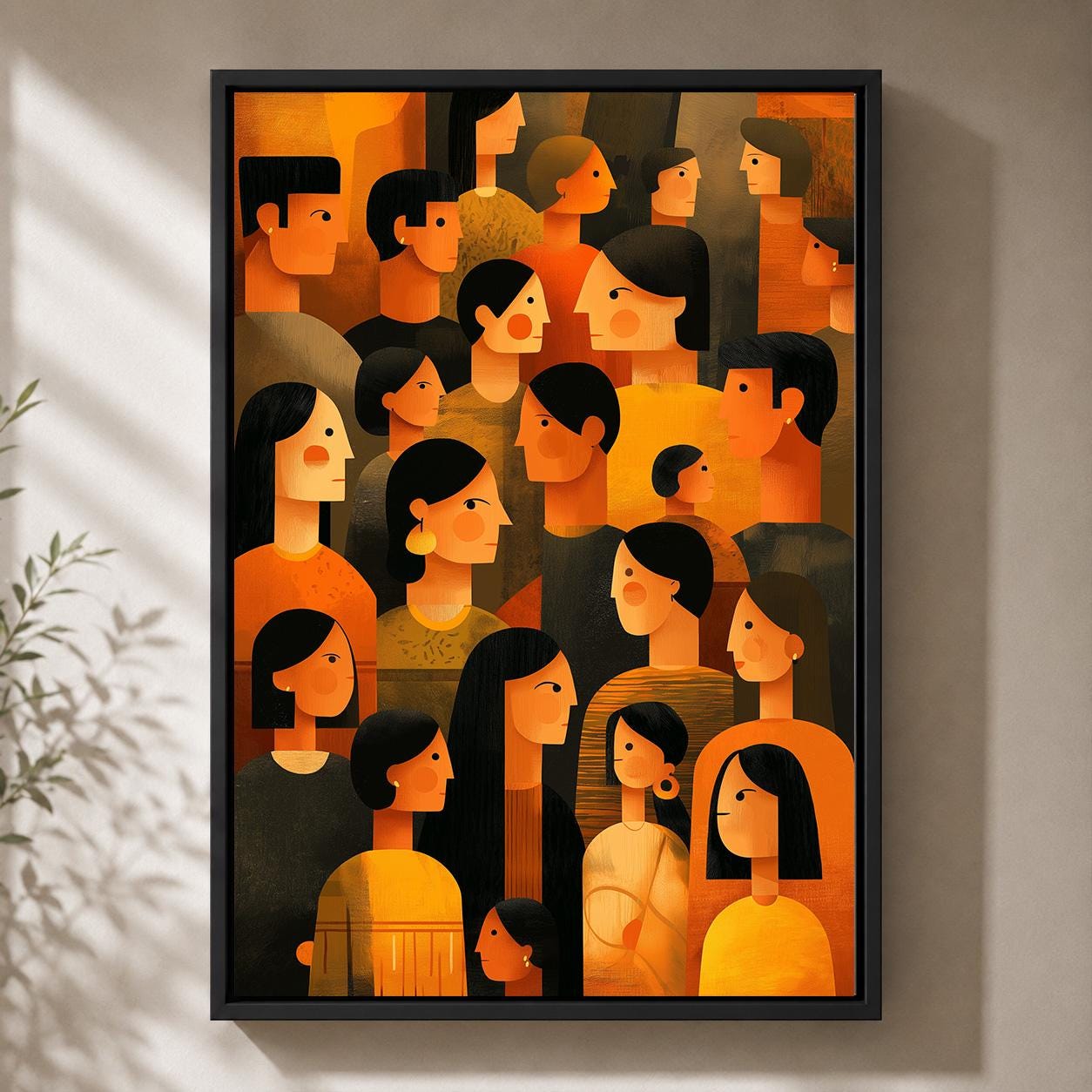 Diversity Multicultural CommunityInclusive Social Justice Framed Canvas by The Wall Art Studio - physical